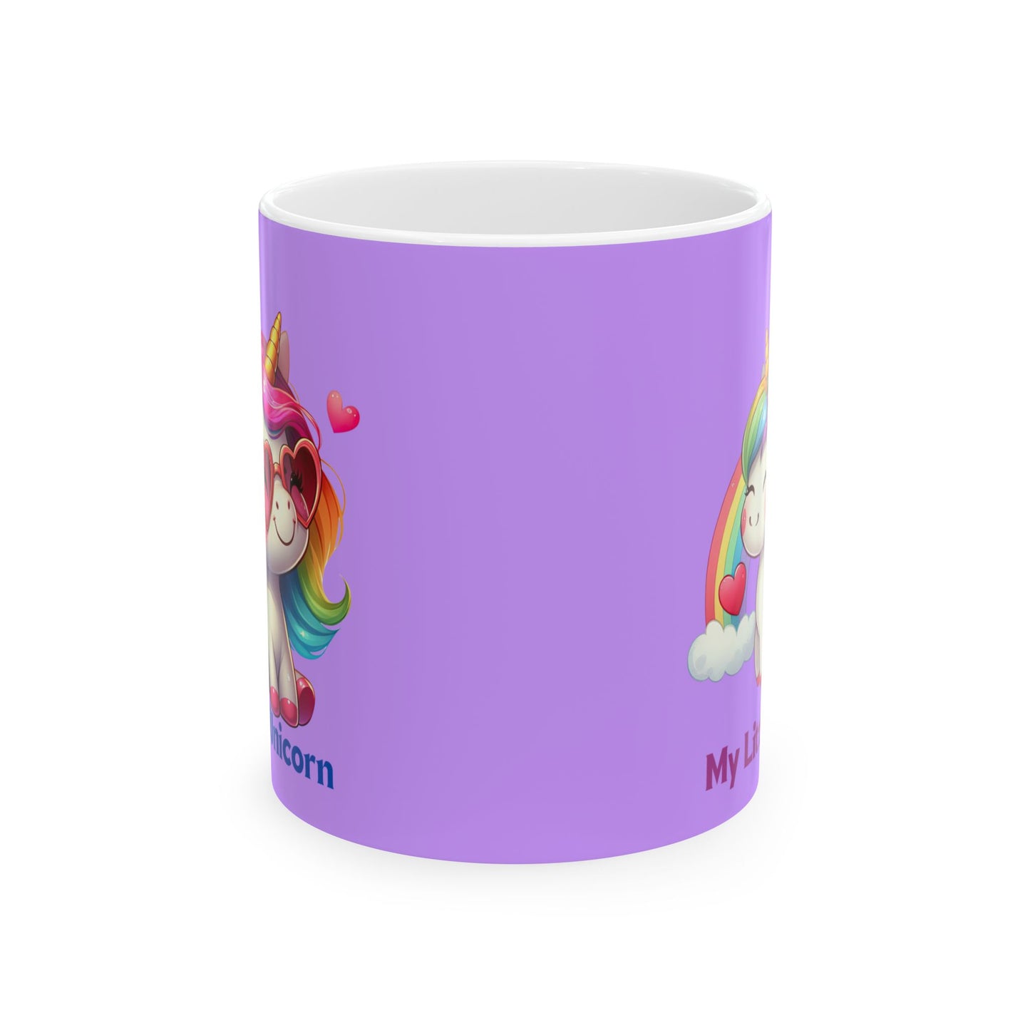 My Little Unicorn Rainbow Mug 11-15 Ounces Purple