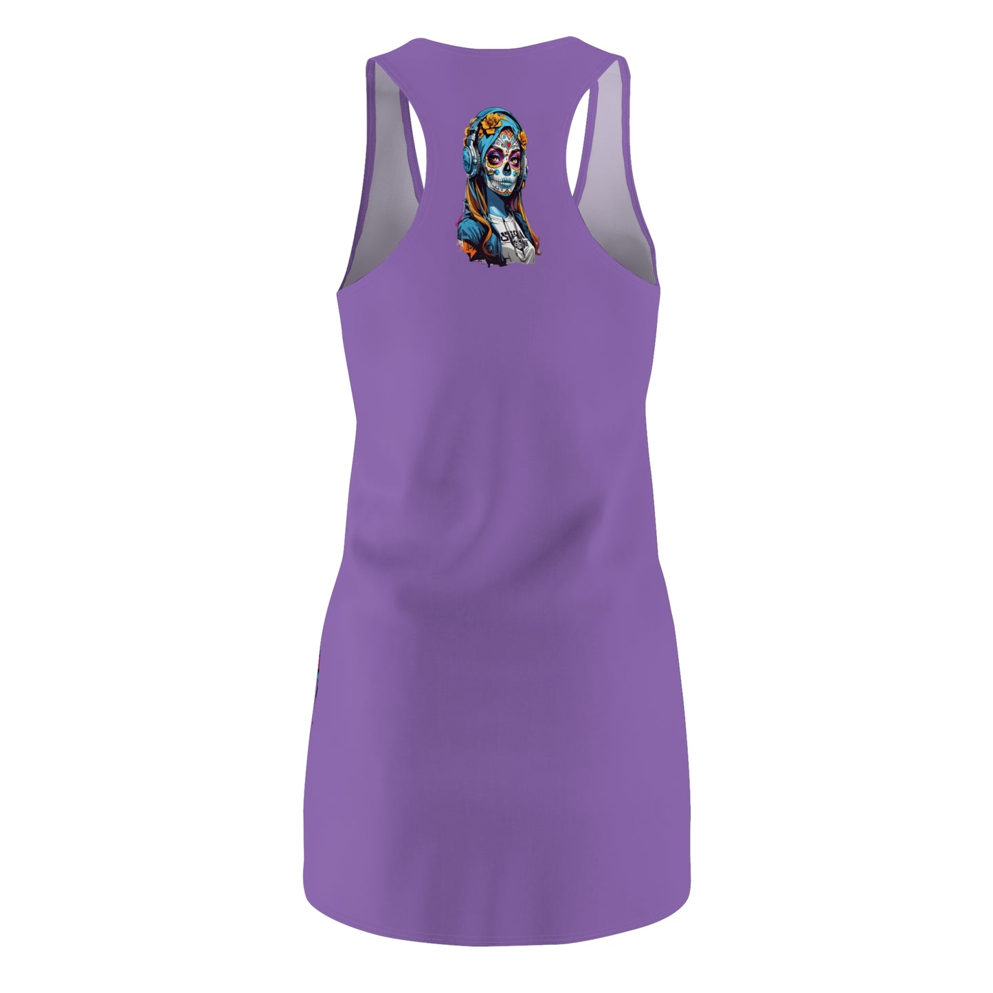 Guitar Women's Cut and Sew Racerback Dress Light Purple