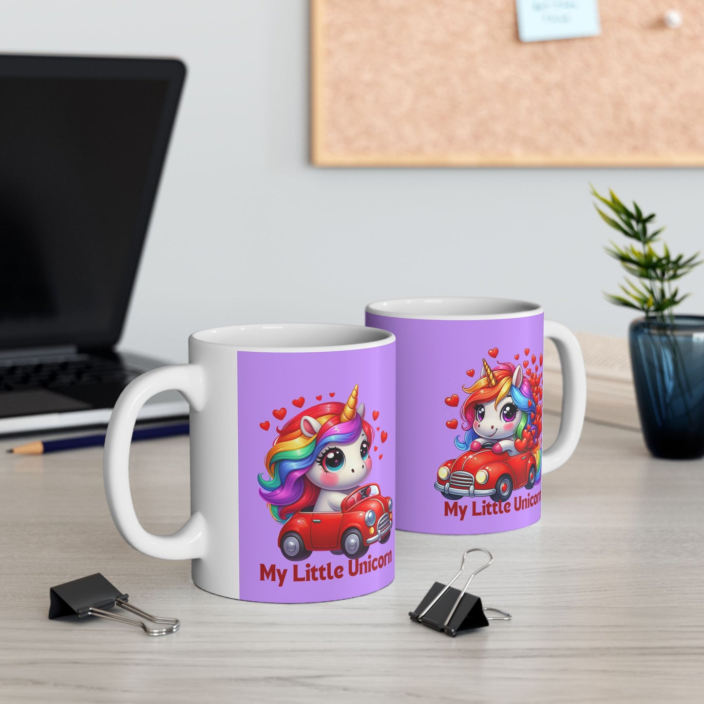 My Little Unicorn Red Car Mug 11-15 Ounces Purple