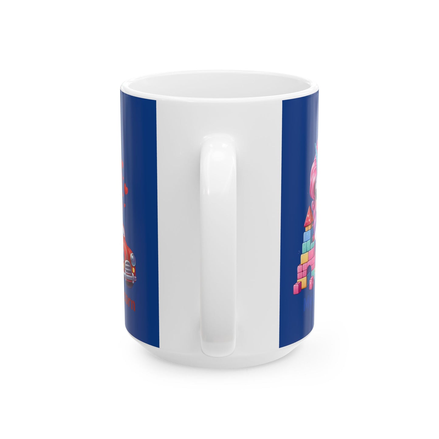 My Little Unicorn Castle Mug 11-15 Ounces Dark Blue