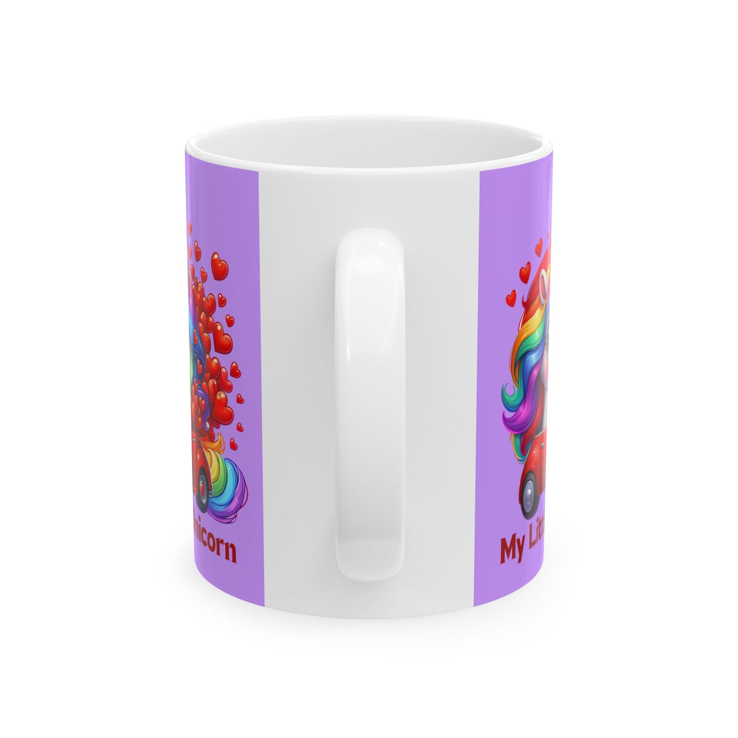 My Little Unicorn Red Car Mug 11-15 Ounces Purple