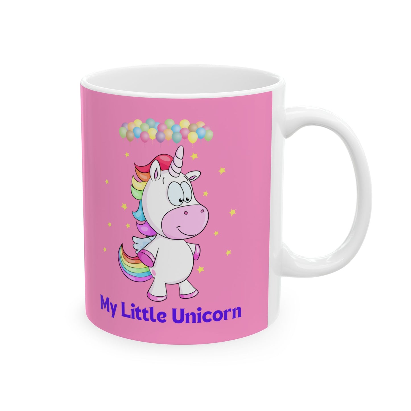 My Little Unicorn Balloons Mug 11-15 Ounces Pink
