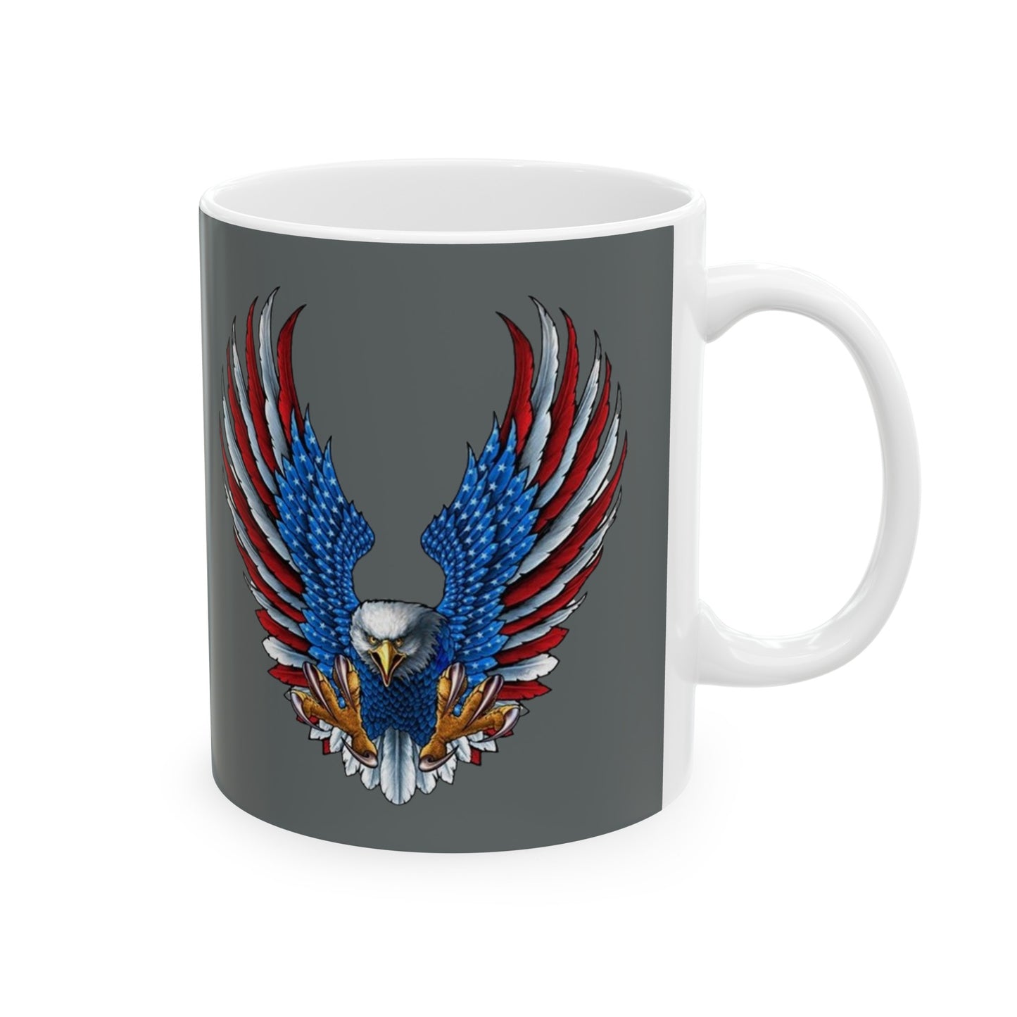 Eagle Mug 11 Ounces Dark Grey