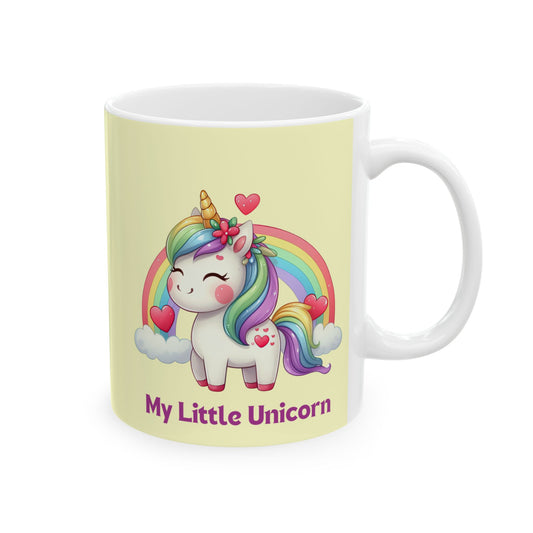 My Little Unicorn Rainbow Mug 11-15 Ounces Yellow