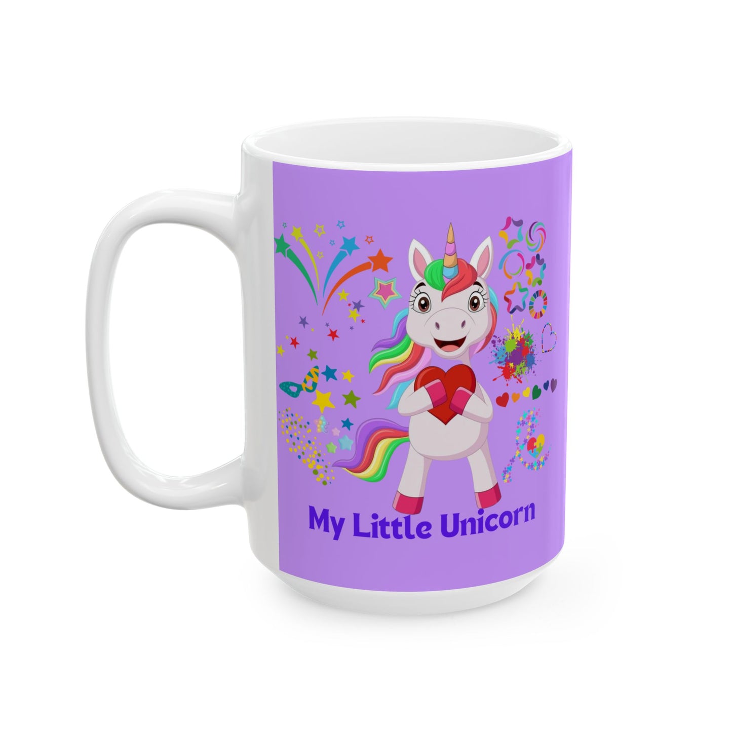 My Little Unicorn Couple Mug 11-15 Ounces White
