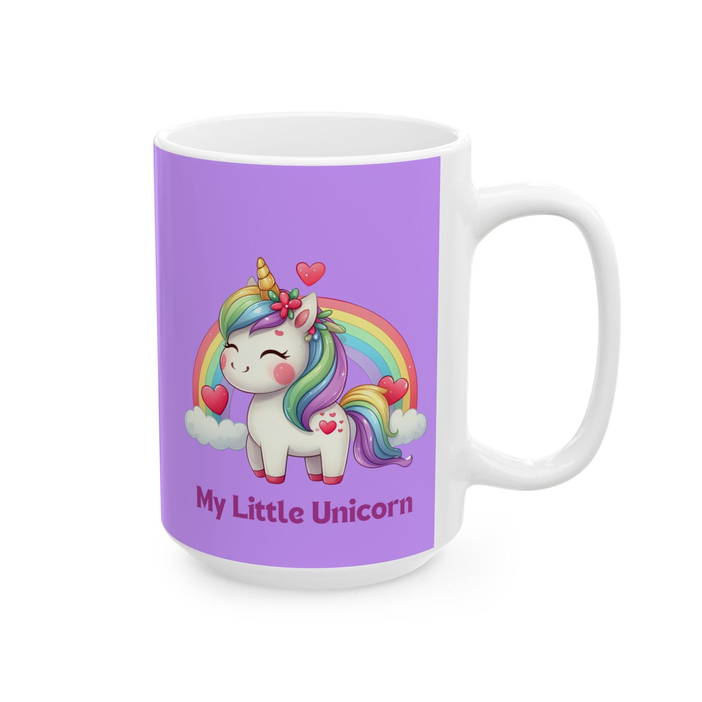 My Little Unicorn Rainbow Mug 11-15 Ounces Purple