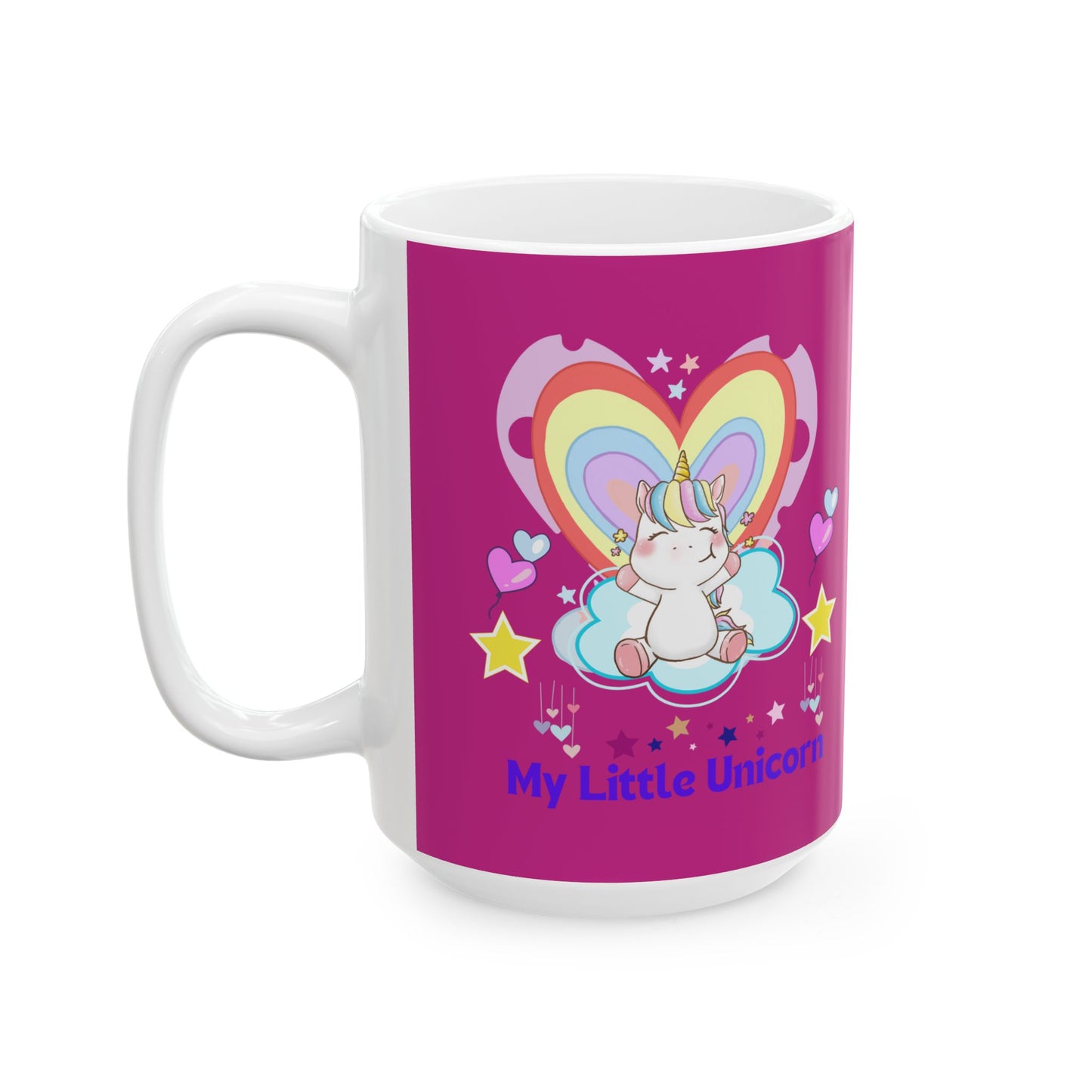 My Little Unicorn Balloons Mug 11-15 Ounces Pink
