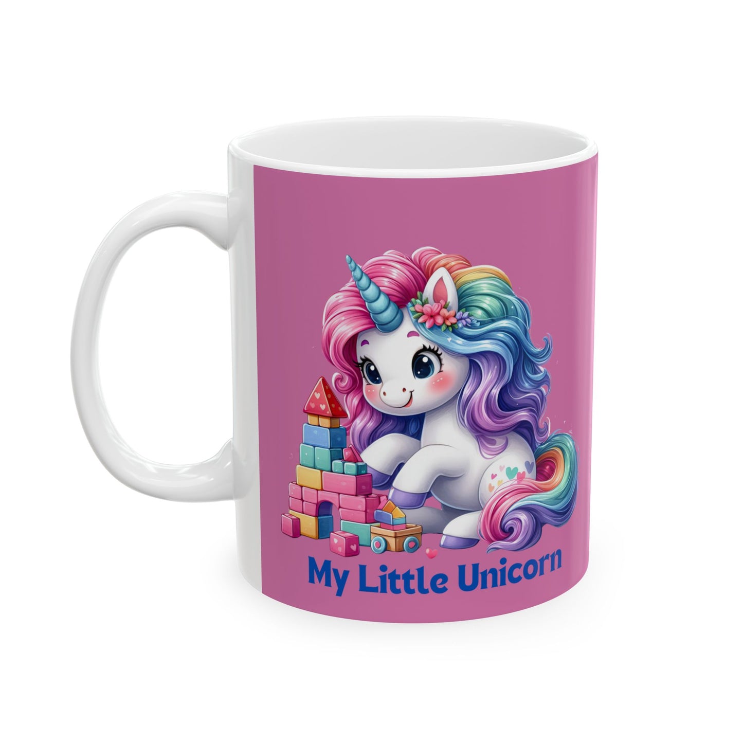 My Little Unicorn Castle Mug 11-15 Ounces Light Pink