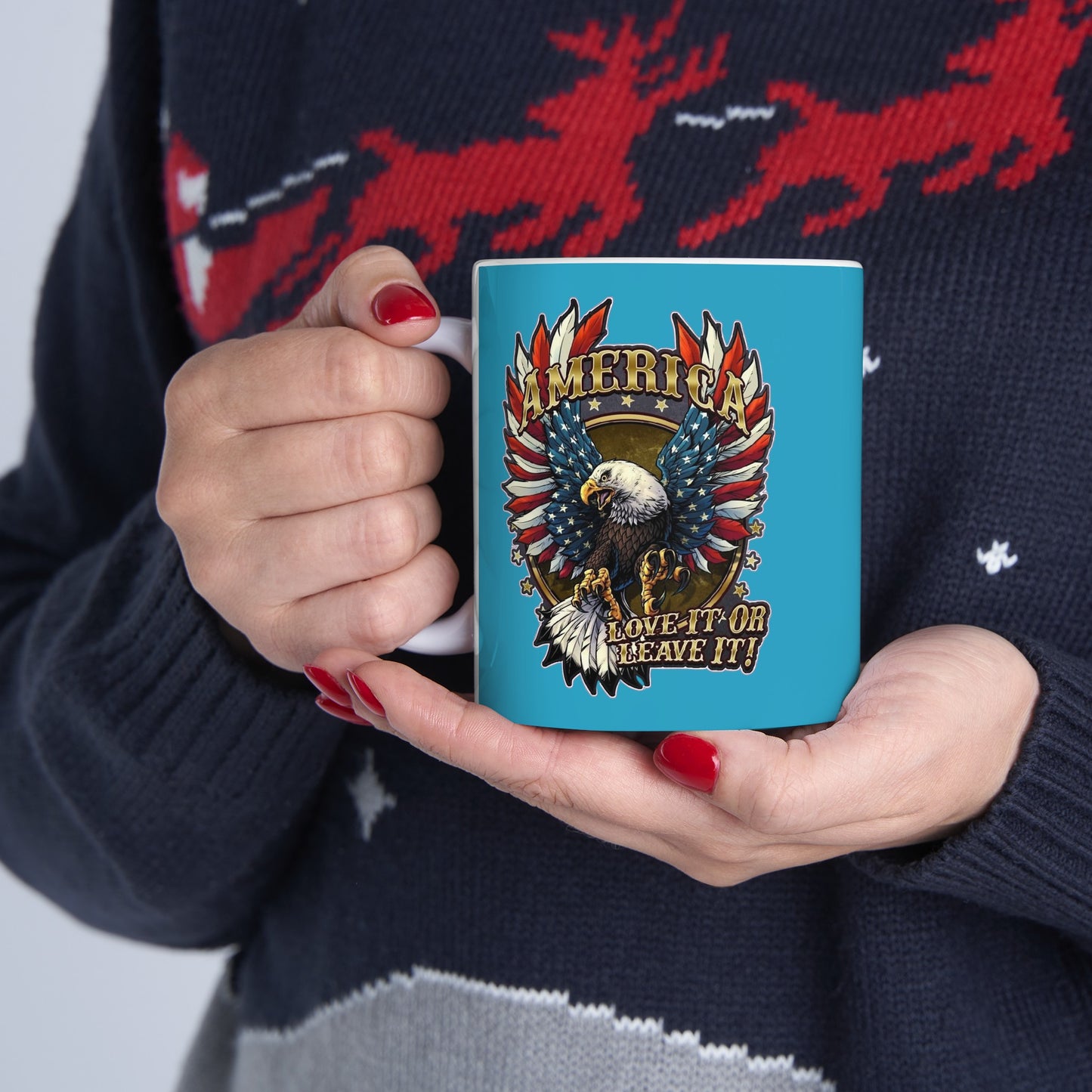 Eagle Mug 11 Ounces Turquoise