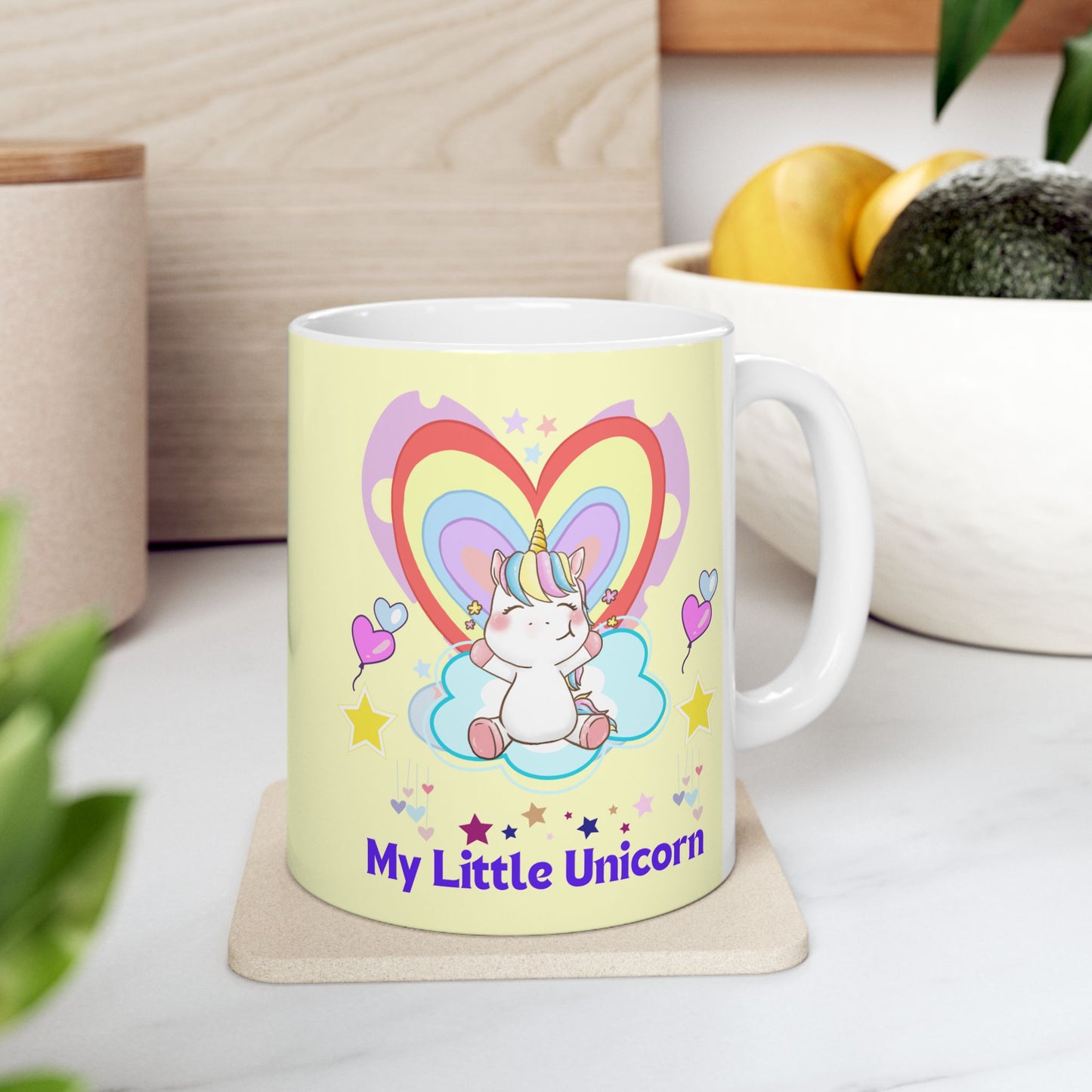 My Little Unicorn Love Mug 11-15 Ounces Yellow