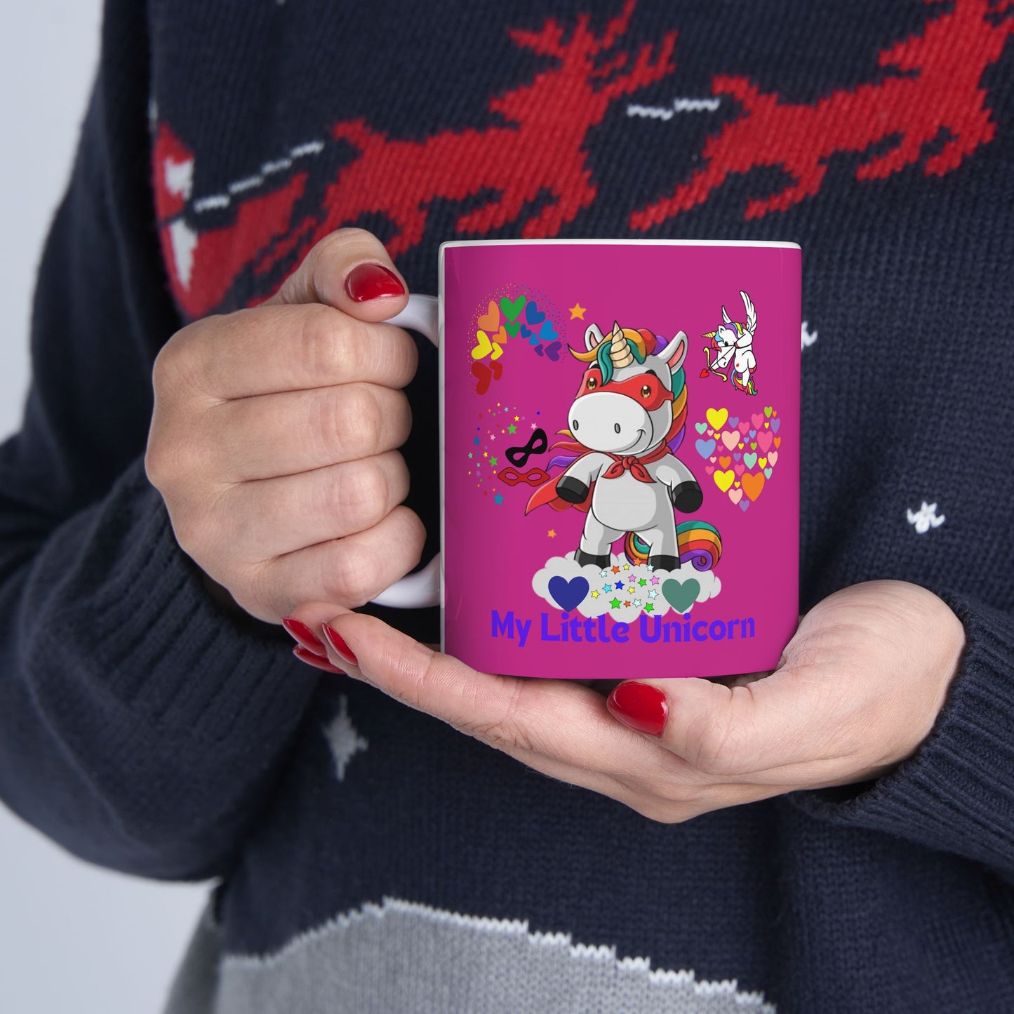My Little Unicorn Couple Mug 11-15 Ounces Pink