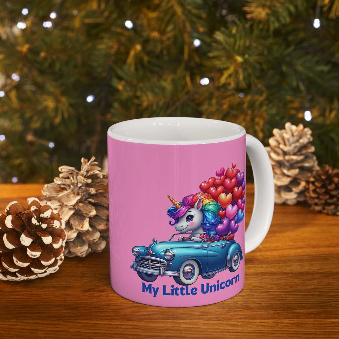 My Little Unicorn Blue Car Mug 11-15 Ounces Pink