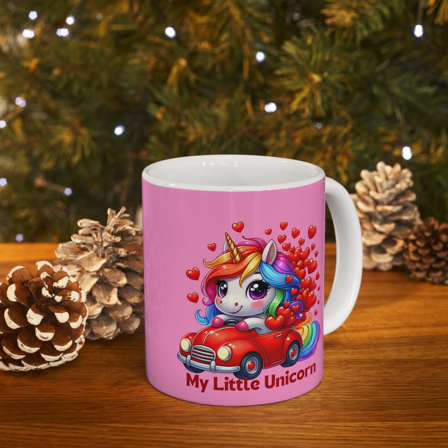 My Little Unicorn Red Car Mug 11-15 Ounces Pink