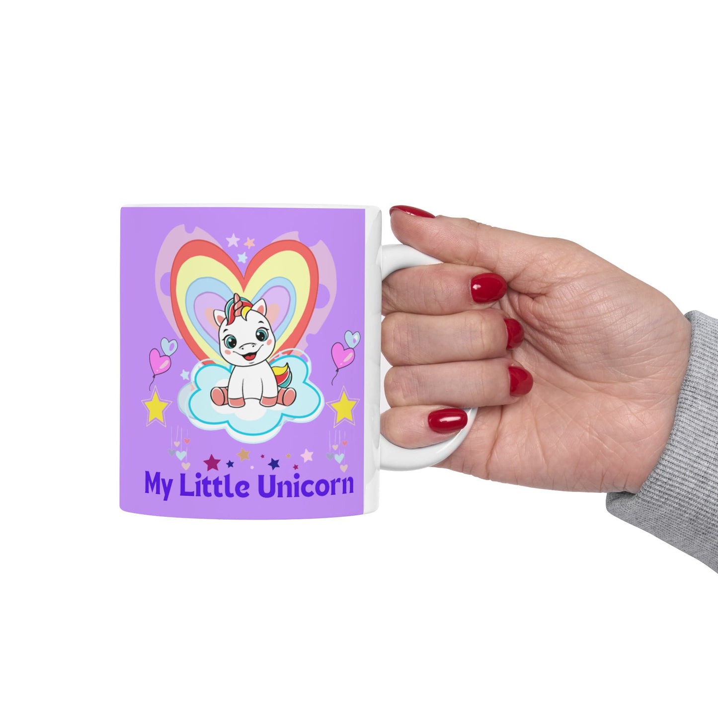 My Little Gold Star Unicorn Mug 11-15 Onces Purple