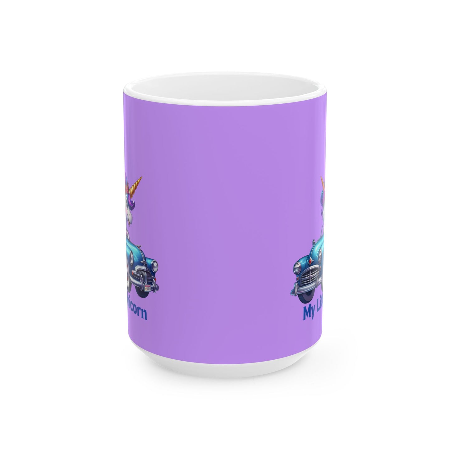 My Little Unicorn Blue Car Mug 11-15 Ounces Purple