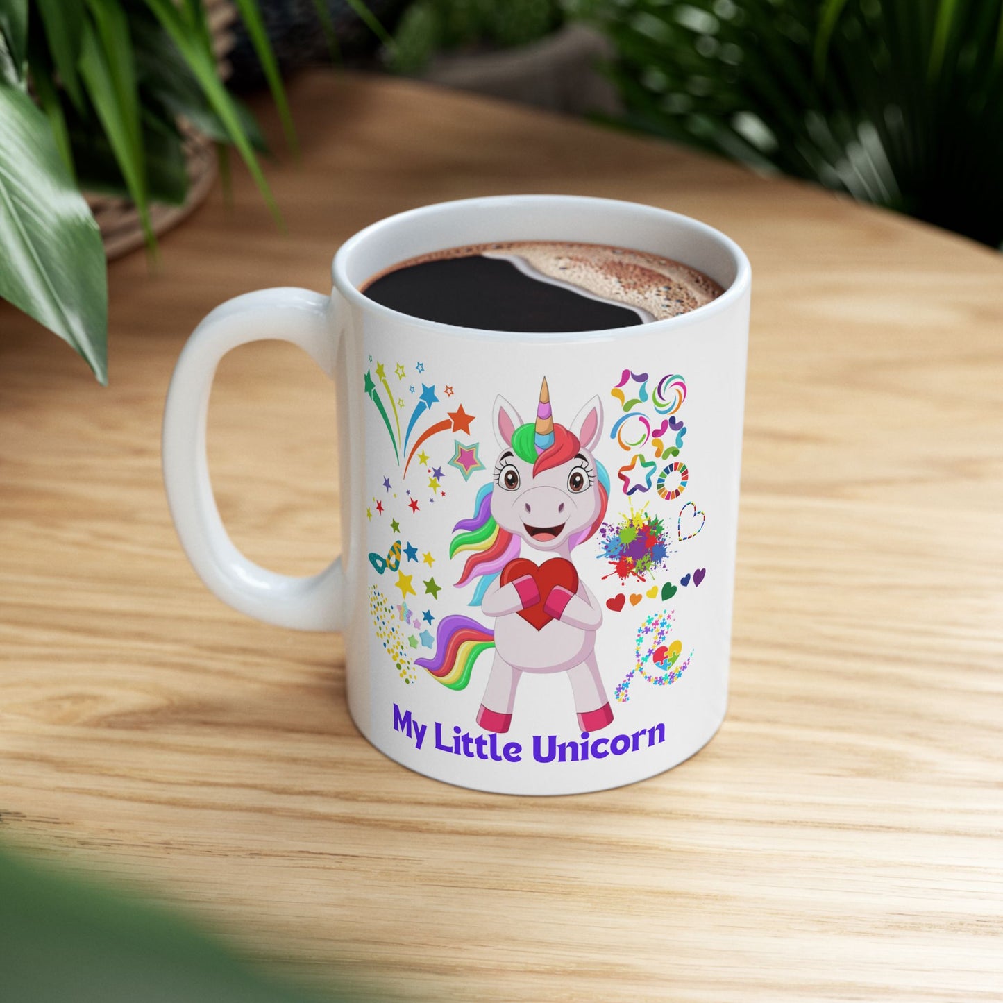 My Little Unicorn Couple Mug 11-15 Ounces White