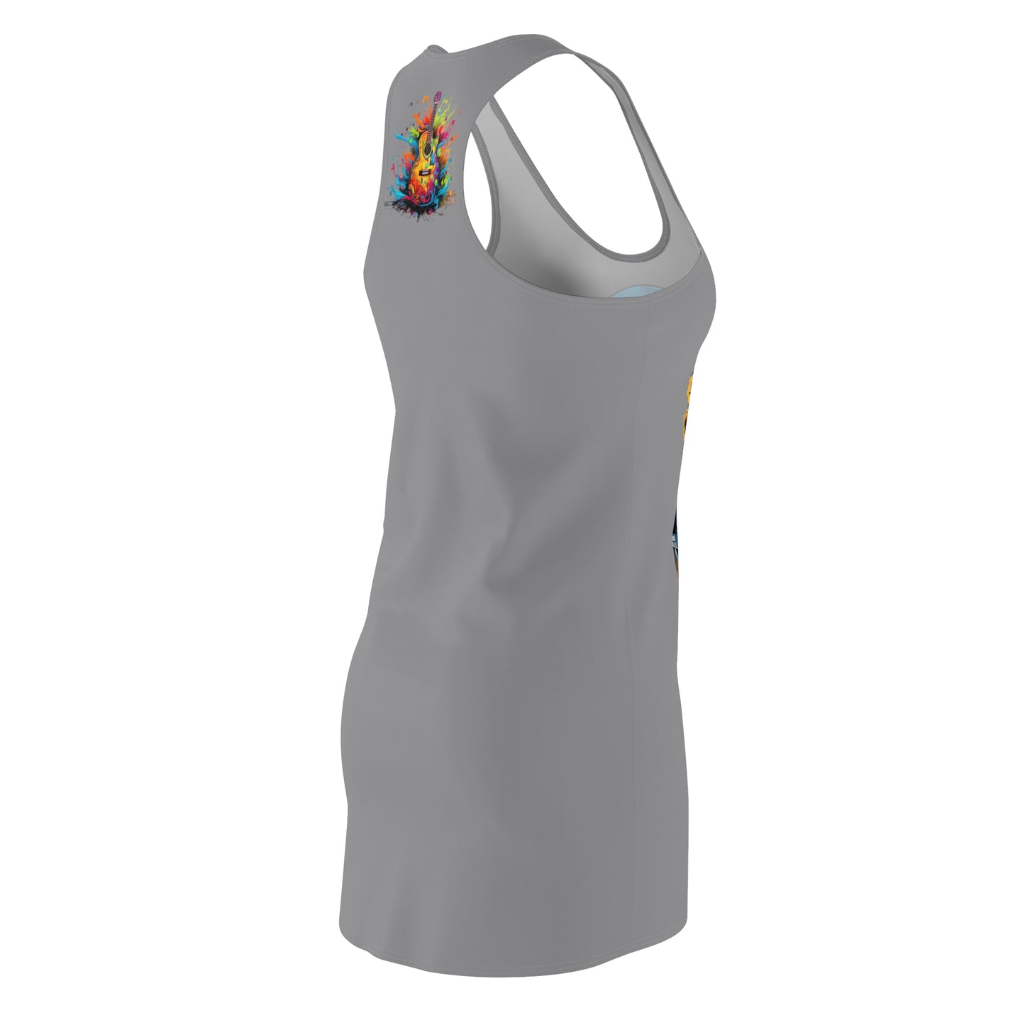 Face Music Women's Cut and Sew Racerback Dress Grey