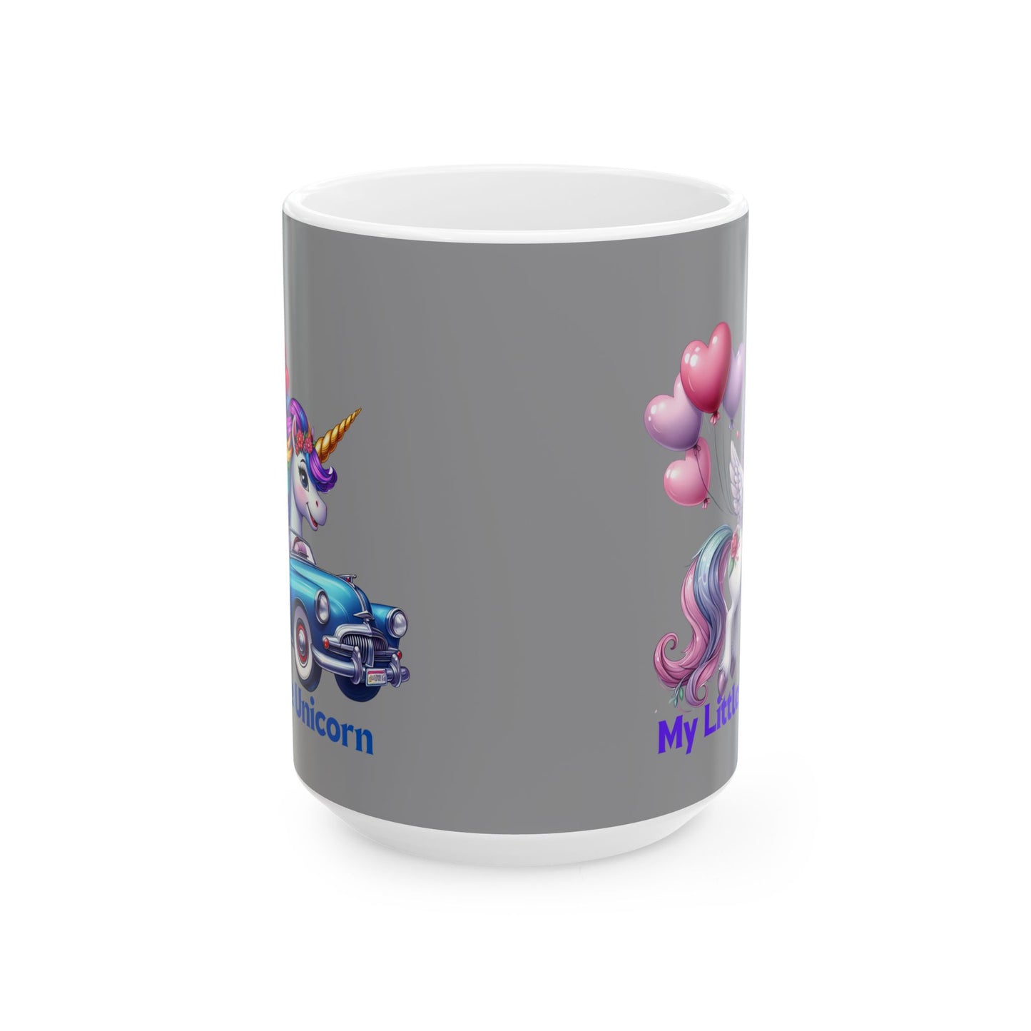 My Little Unicorn Horse Mug 11-15 Ounces Grey