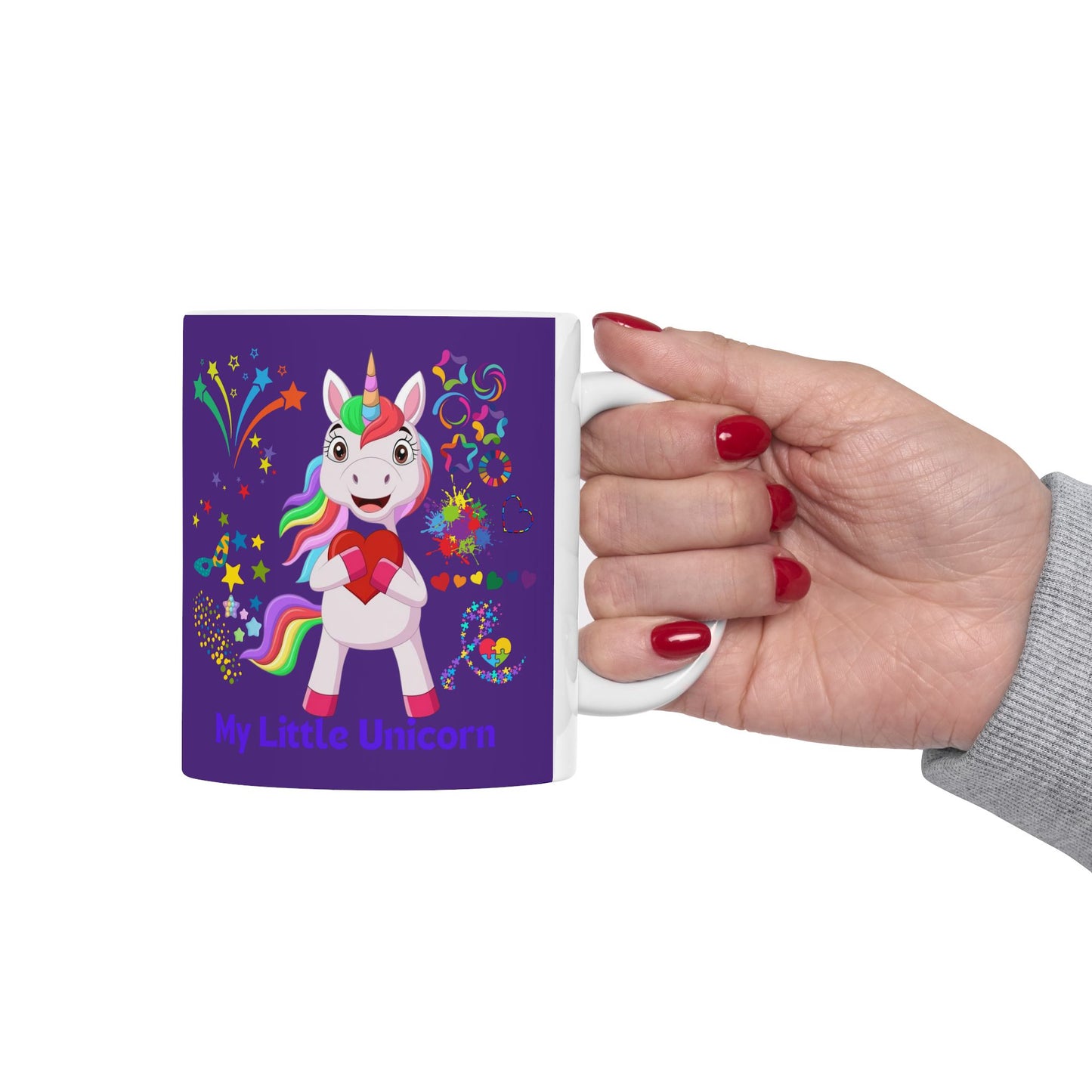 My Little Unicorn Couple Mug 11-15 Ounces Purple