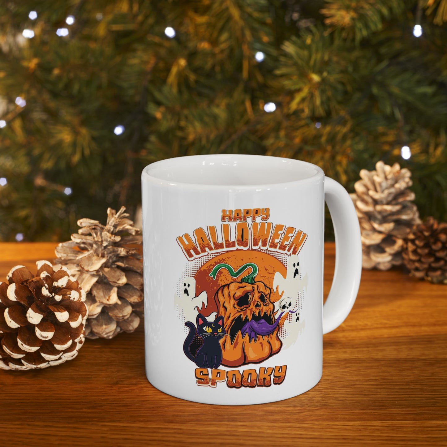Happy Halloween Mug 11-15 Onces White