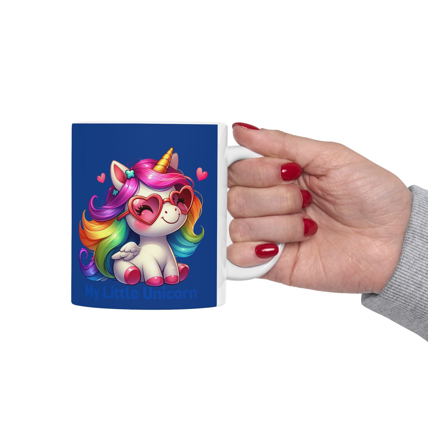 My Little Unicorn Rainbow Mug 11-15 Ounces Dark Blue