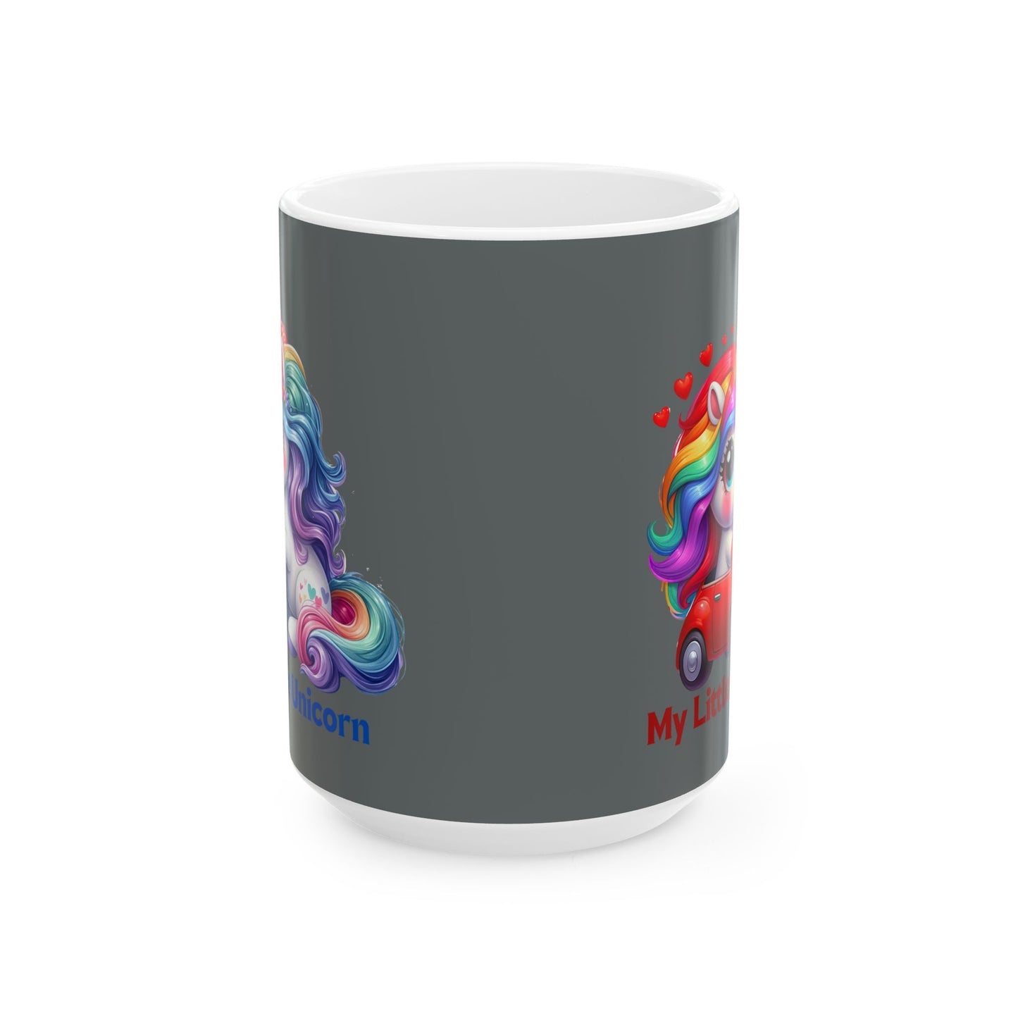 My Little Unicorn Castle Mug 11-15 Ounces Dark Grey