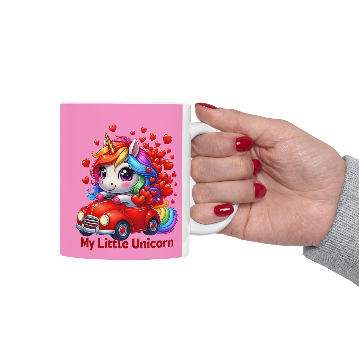 My Little Unicorn Red Car Mug 11-15 Ounces Pink