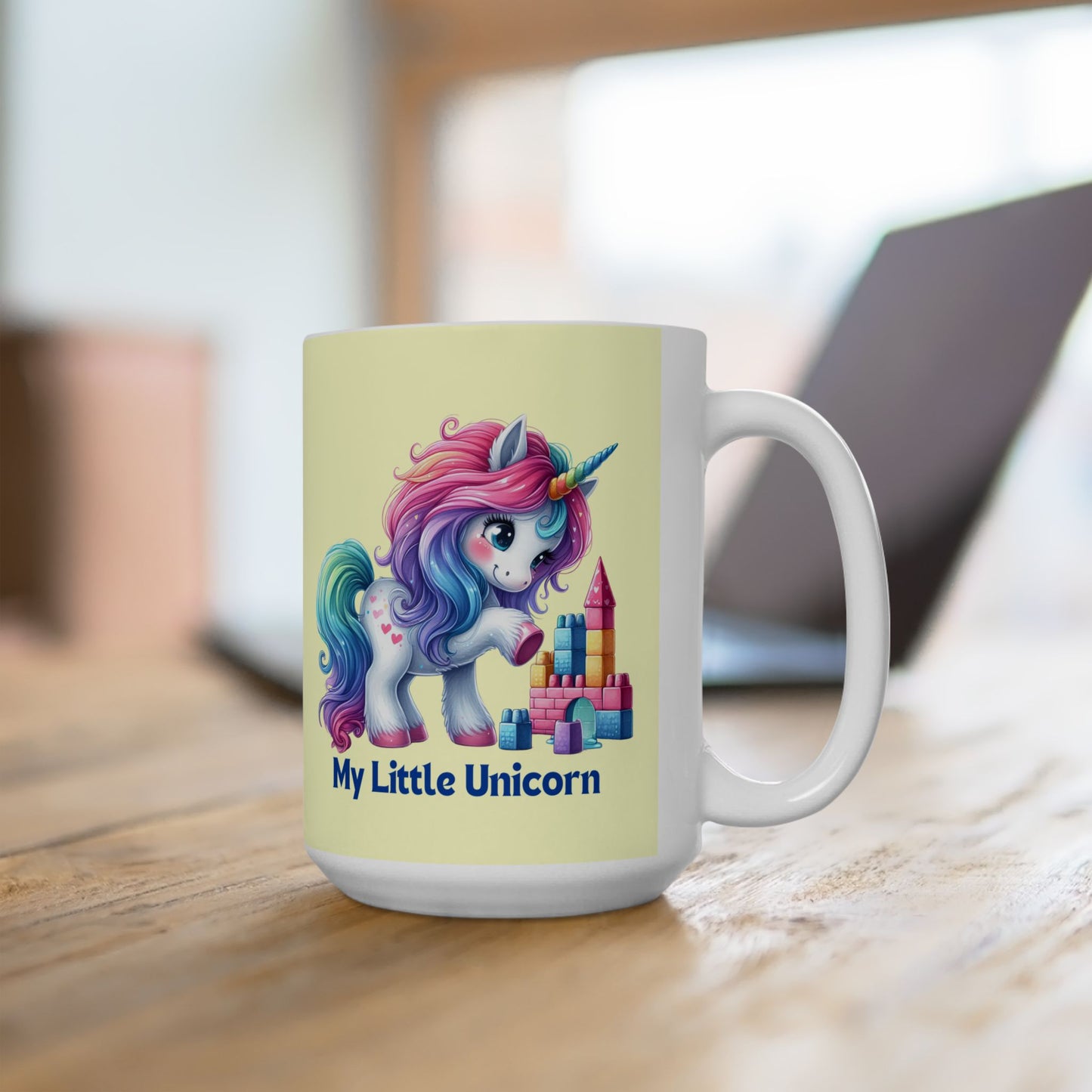 My Little Unicorn Castle Mug 11-15 Ounces Yellow