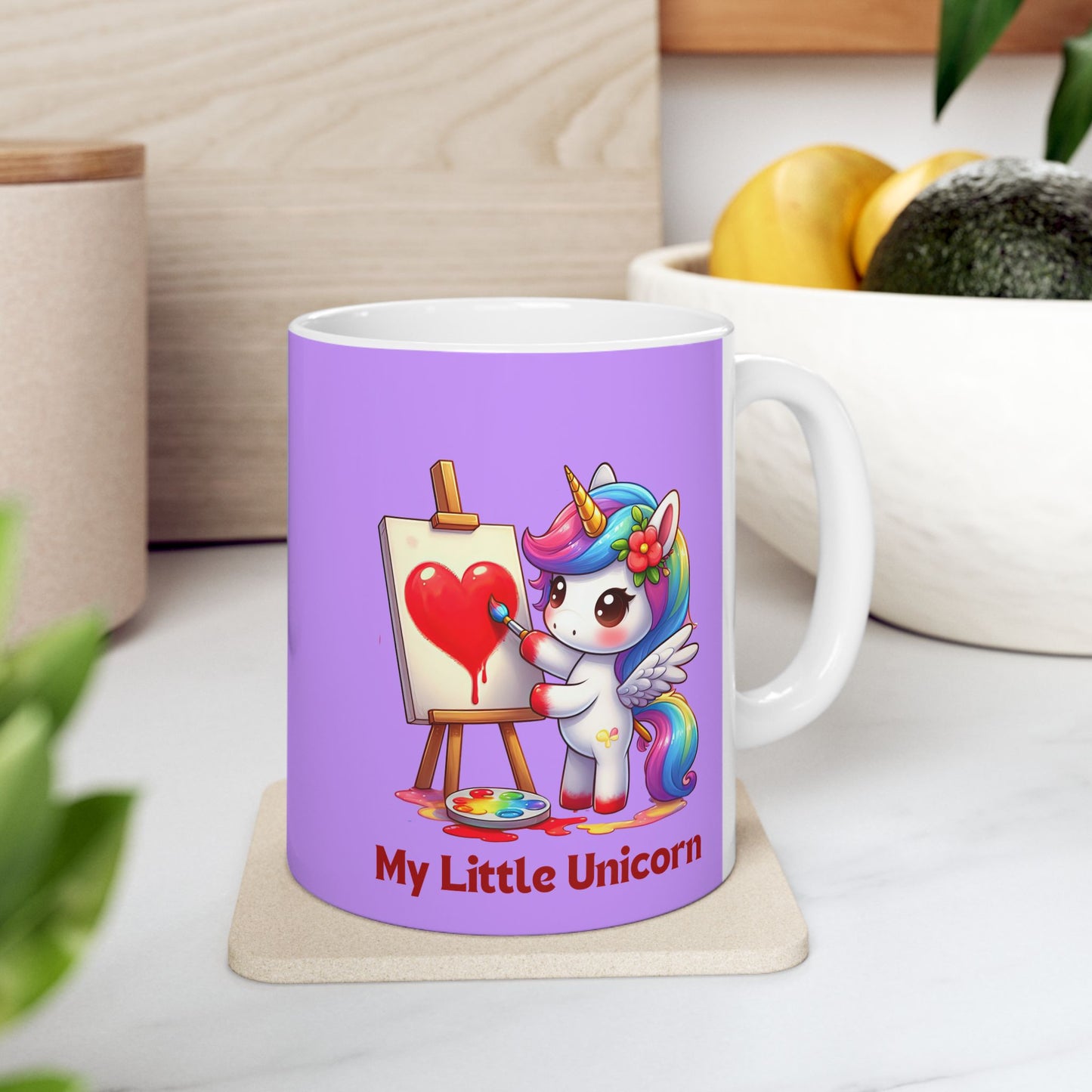 My Little Unicorn Heart Mug 11-15 Ounces Purple