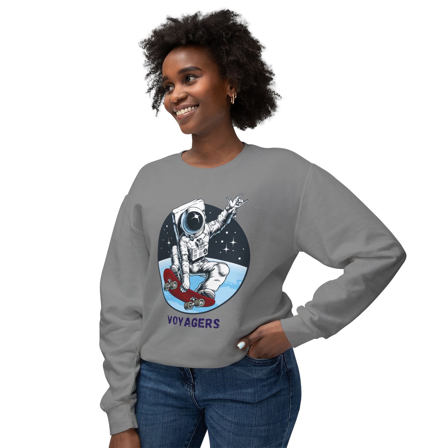 Unisex Long Sleeves Lightweight Crewneck Sweatshirt