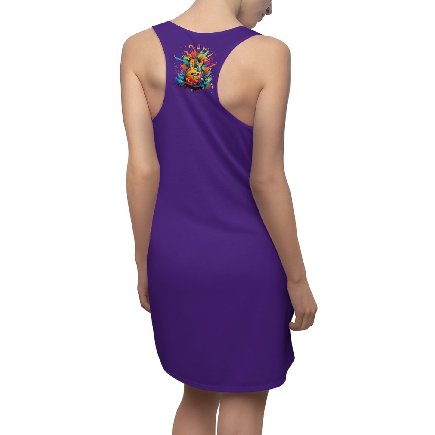 Face Music Women's Cut and Sew Racerback Dress Purple