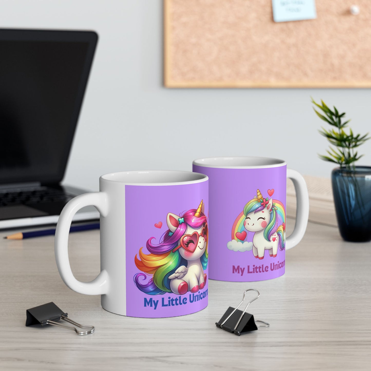 My Little Unicorn Rainbow Mug 11-15 Ounces Purple