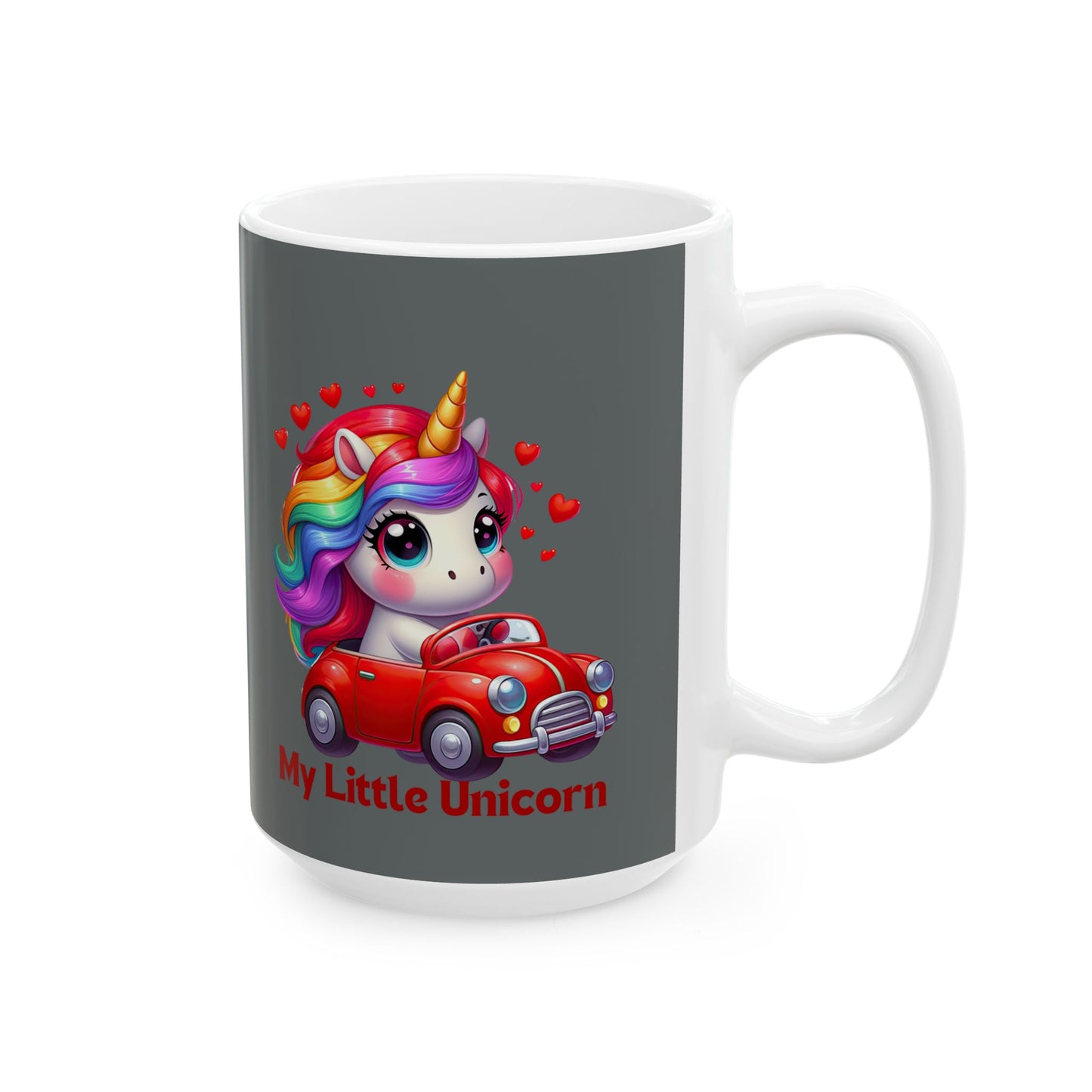 My Little Unicorn Castle Mug 11-15 Ounces Dark Grey