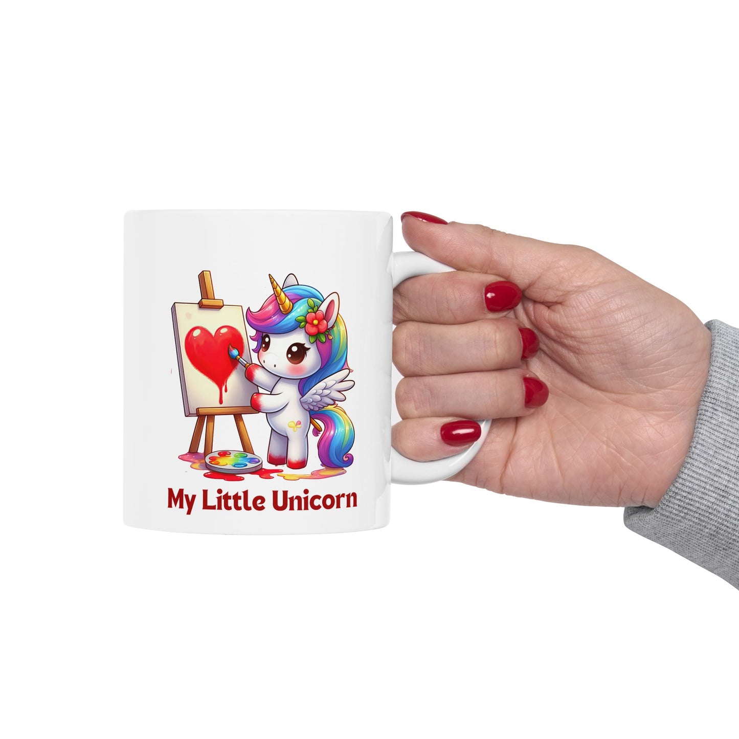 My Little Unicorn Heart Mug 11-15 Ounces White