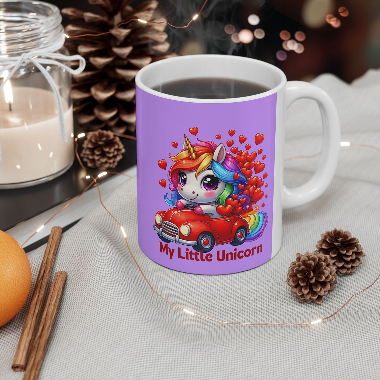 My Little Unicorn Red Car Mug 11-15 Ounces Purple