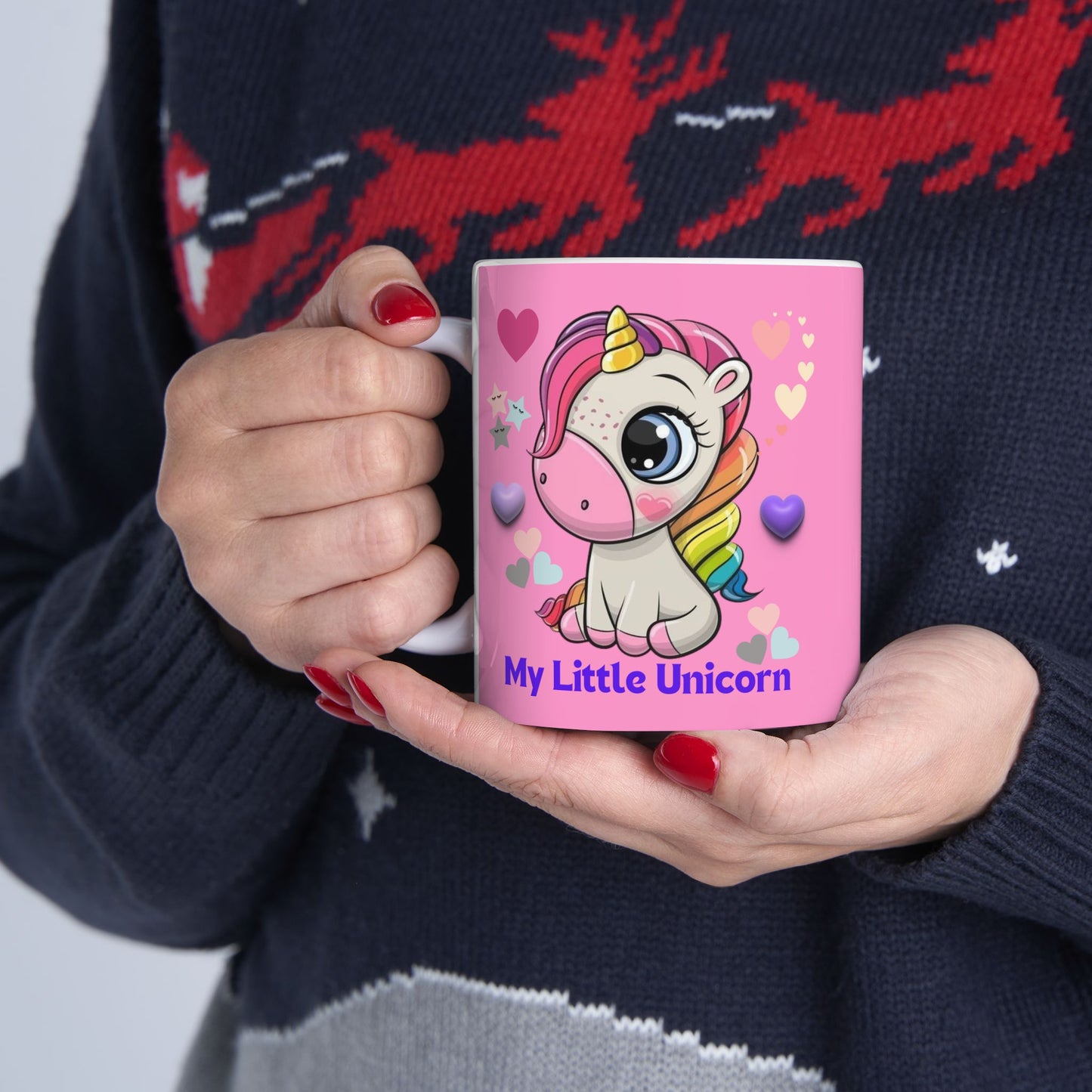 My Little Unicorn Balloons Mug 11-15 Ounces Pink