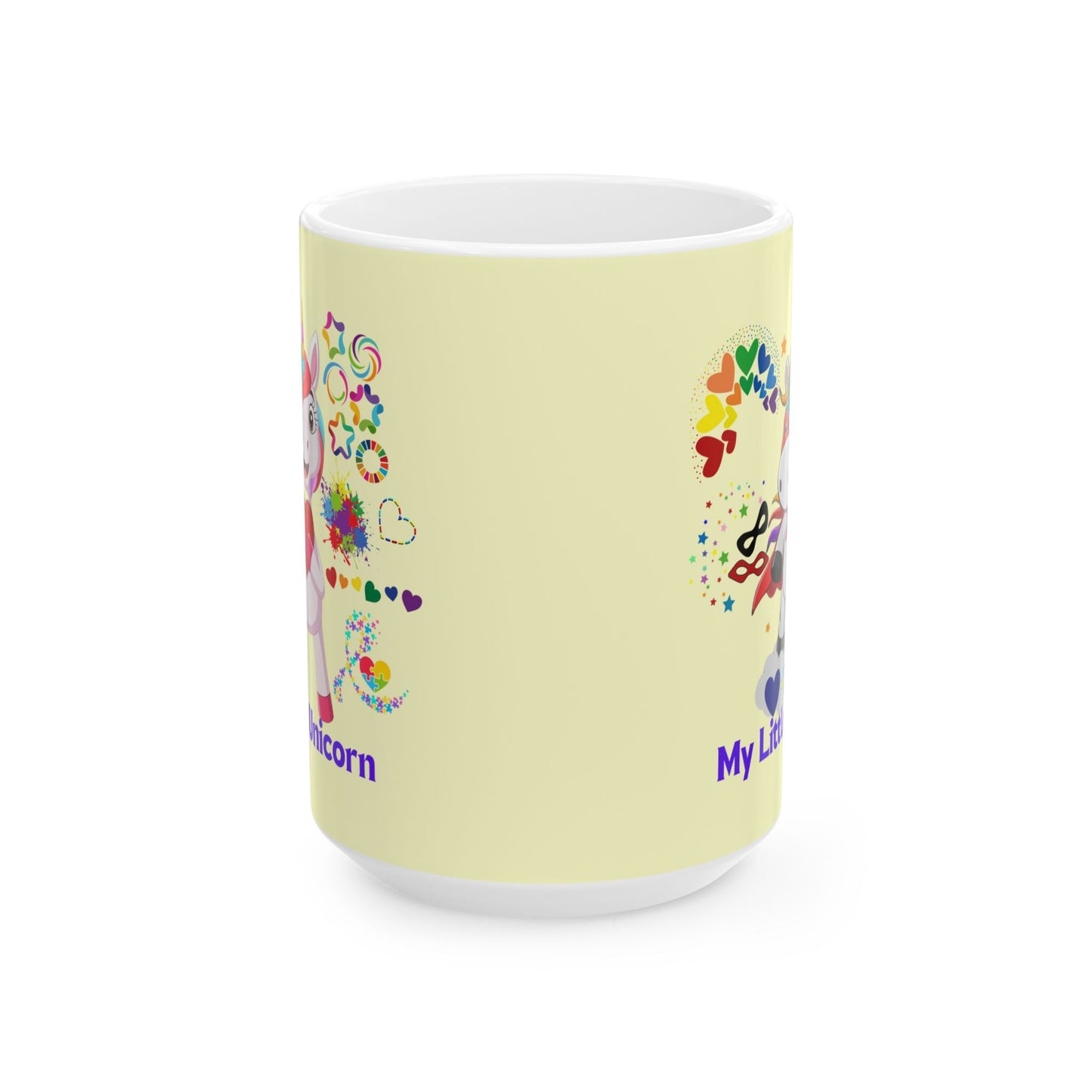 My Little Unicorn Couple Mug 11-15 Ounces Yellow