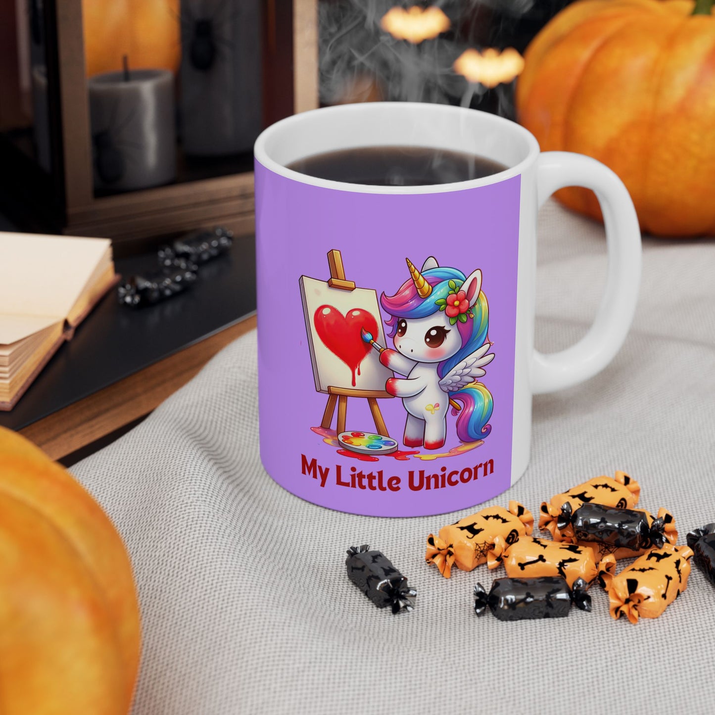My Little Unicorn Heart Mug 11-15 Ounces Purple