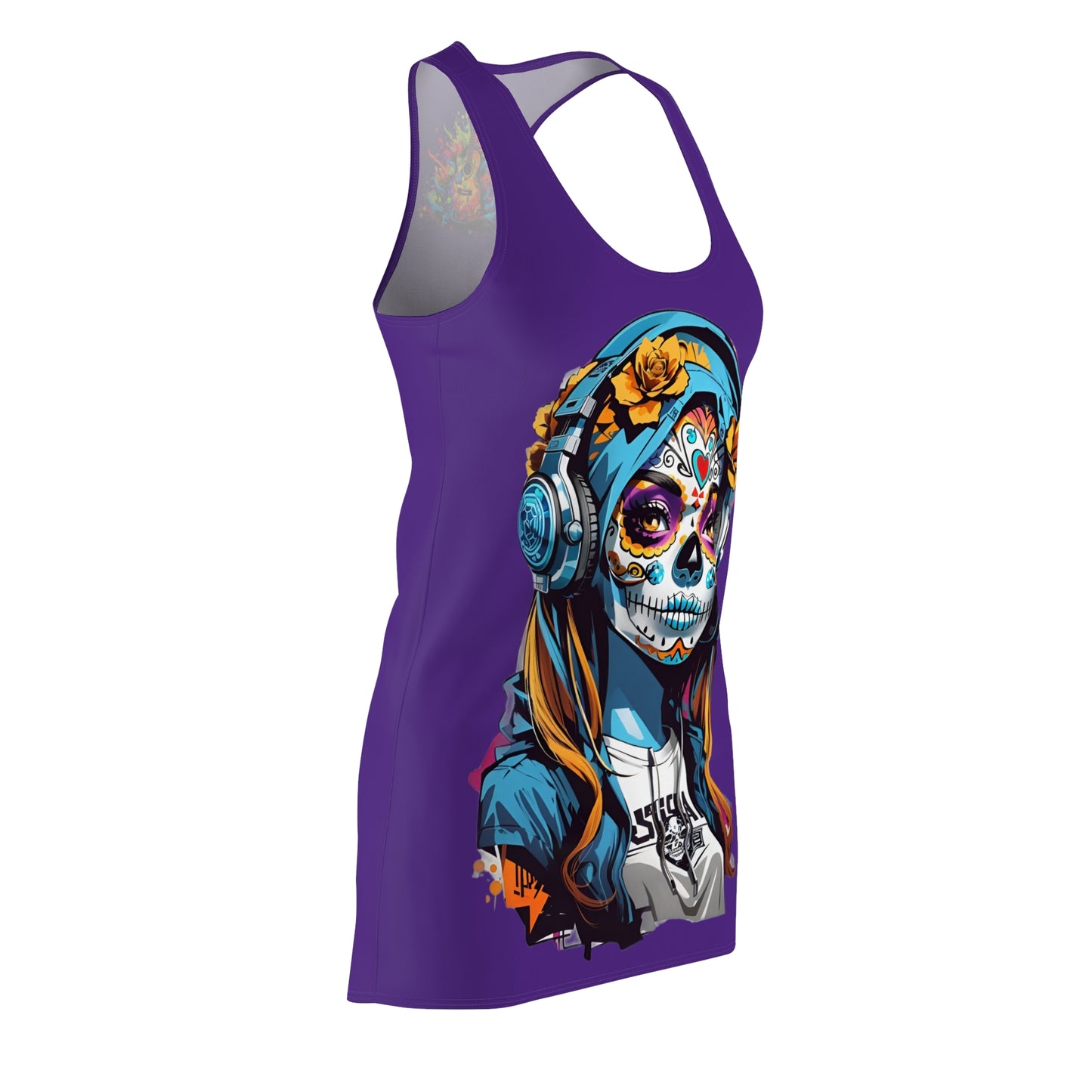 Face Music Women's Cut and Sew Racerback Dress Purple