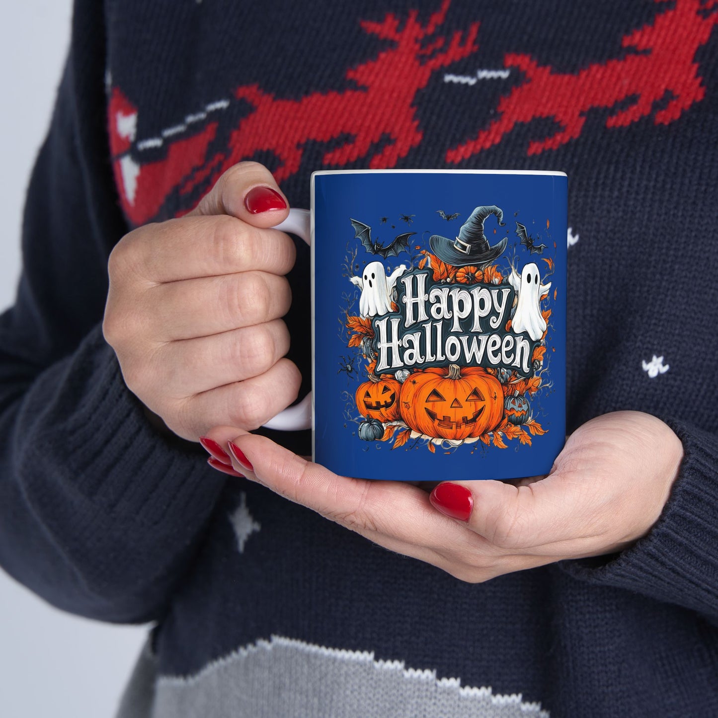 Happy Halloween Mug 11-15 Onces Dark Blue