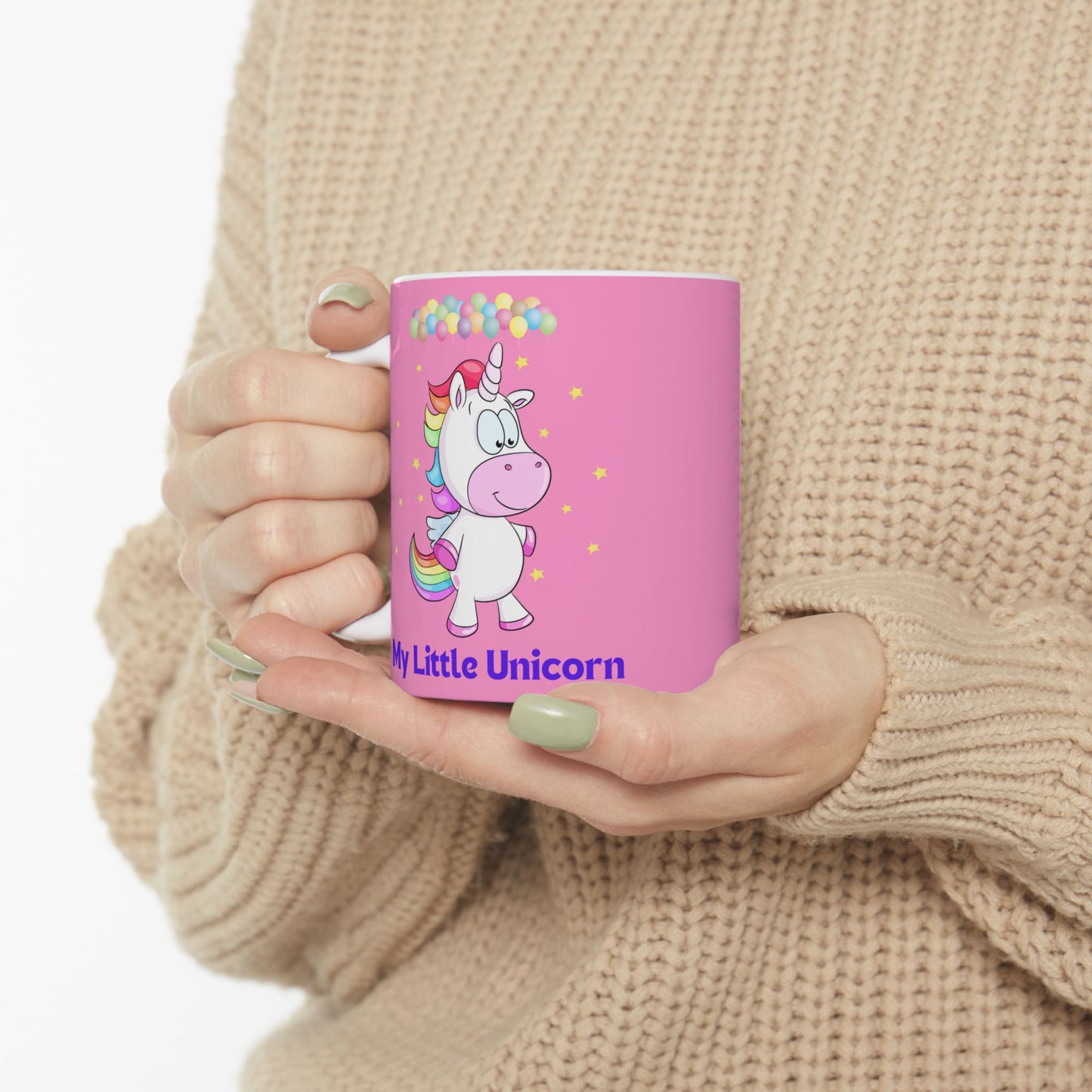 My Little Unicorn Balloons Mug 11-15 Ounces Pink
