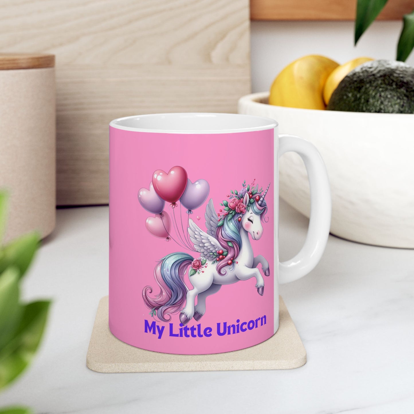 My Little Unicorn Horse Mug 11-15 Ounces Pink