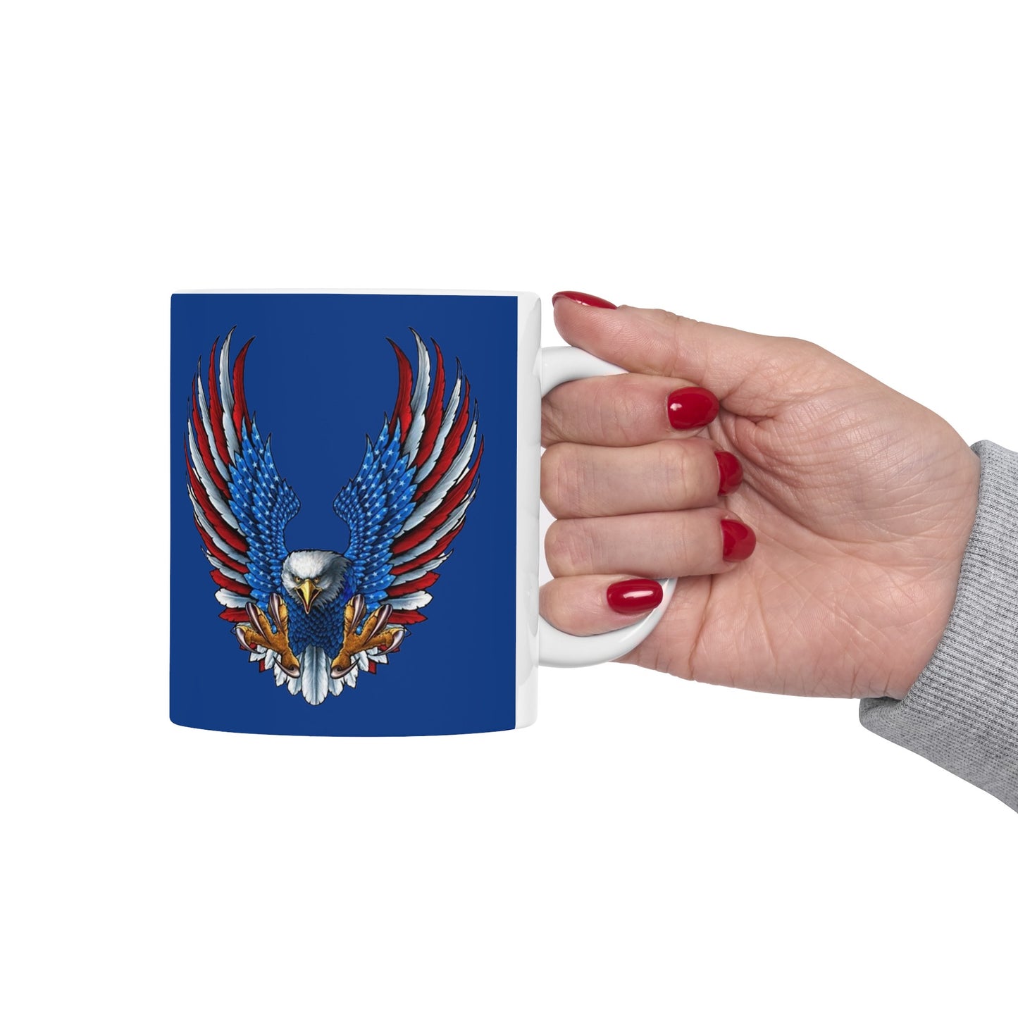 Eagle Mug 11 Ounces Dark Blue
