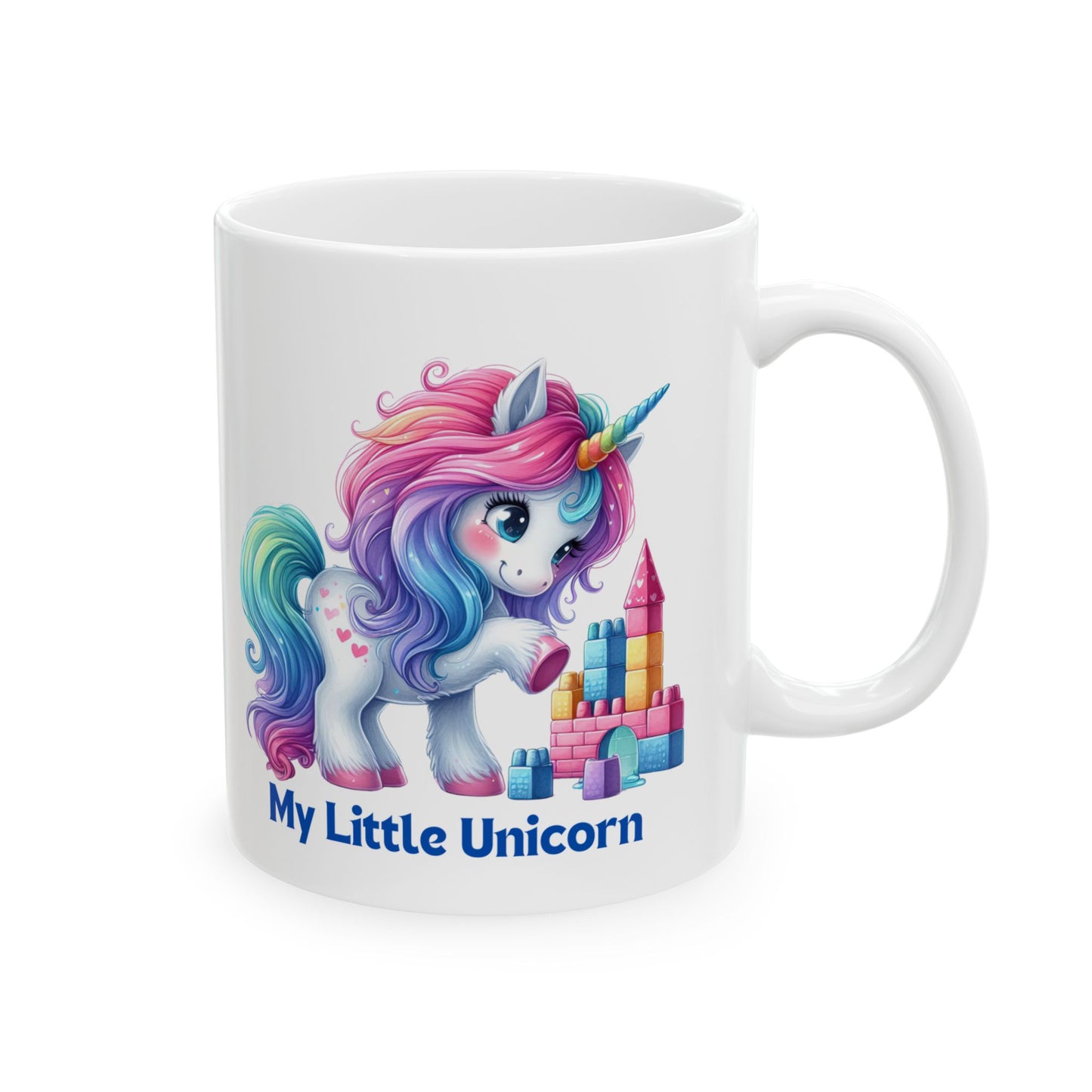 My Little Unicorn Castle Mug 11-15 Ounces White
