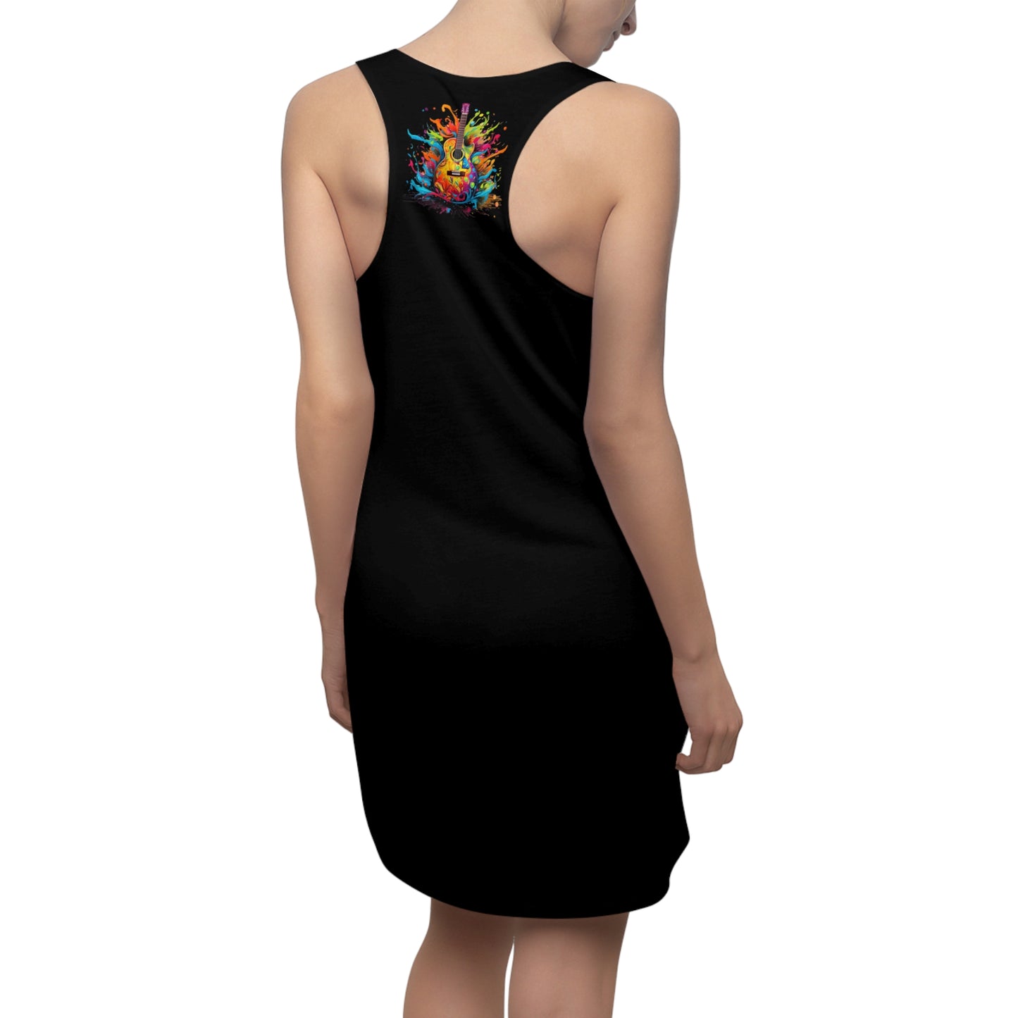 Face Music Women's Cut and Sew Racerback Dress Black