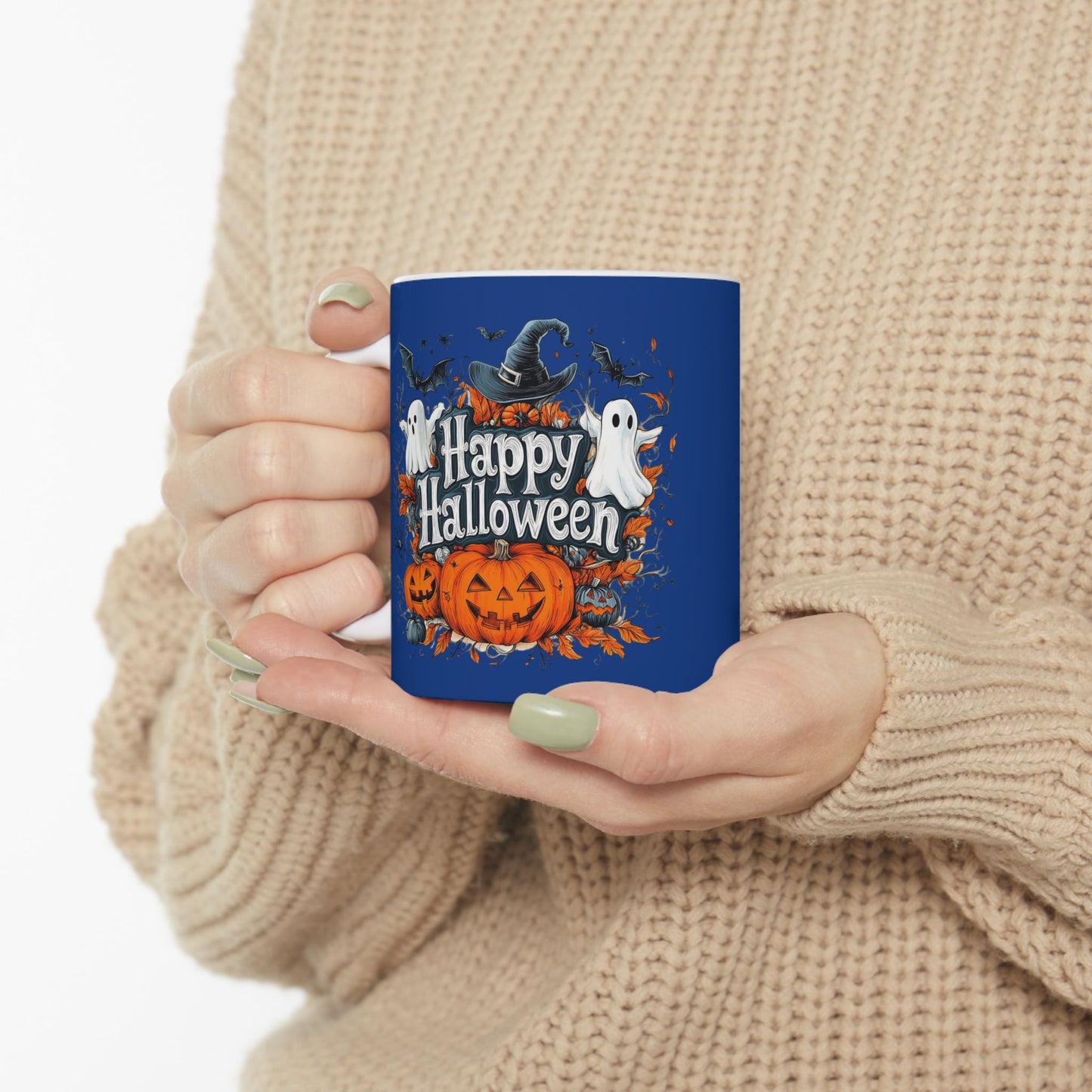 Happy Halloween Mug 11-15 Onces Dark Blue