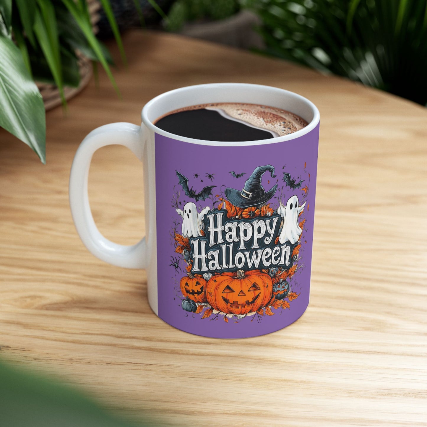 Happy Halloween Mug 11-15 Onces Light Purple