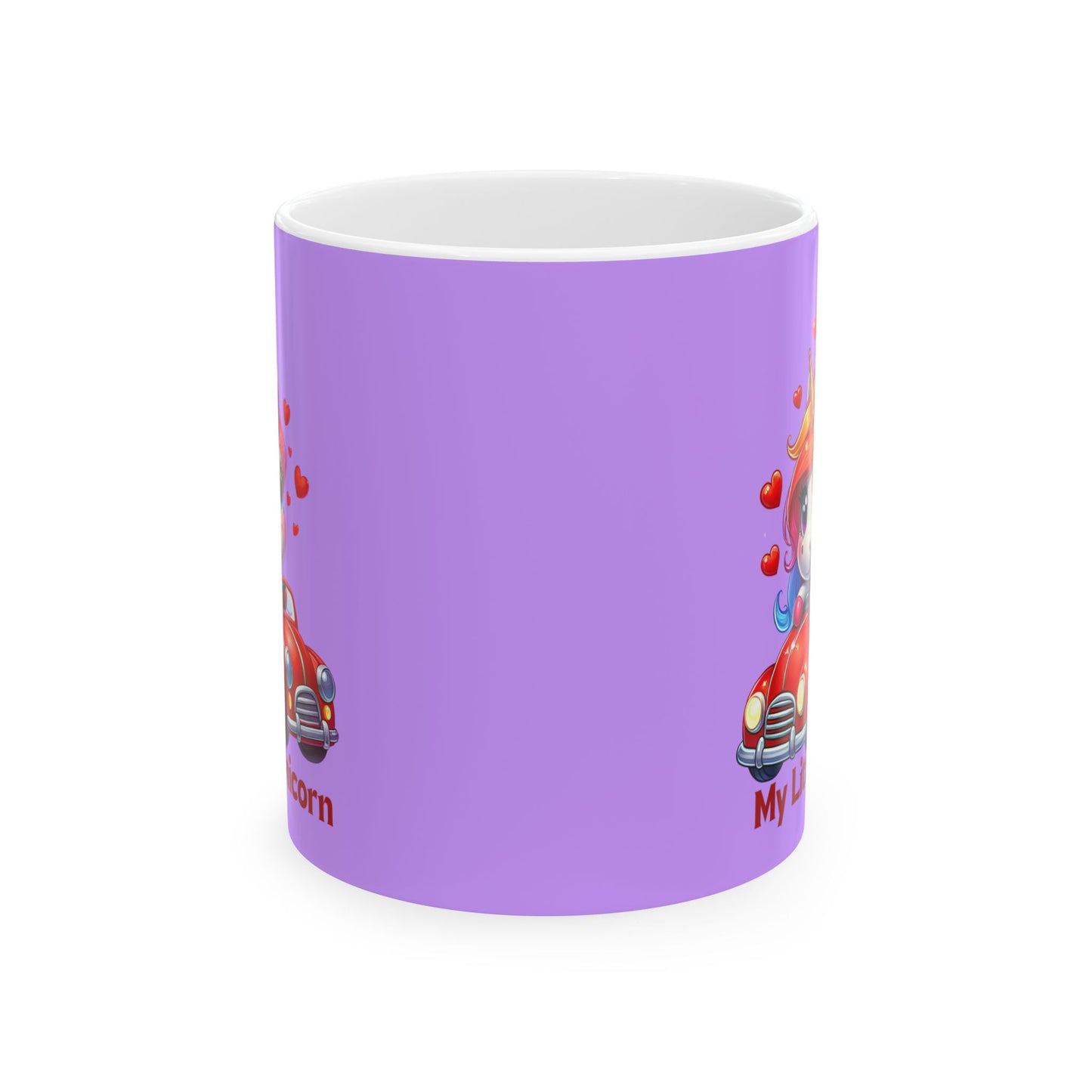 My Little Unicorn Red Car Mug 11-15 Ounces Purple