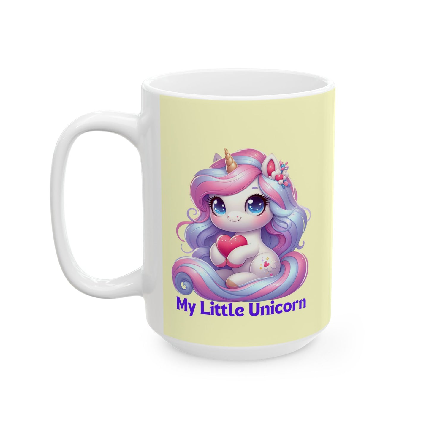 My Little Unicorn Horse Mug 11-15 Ounces Yellow