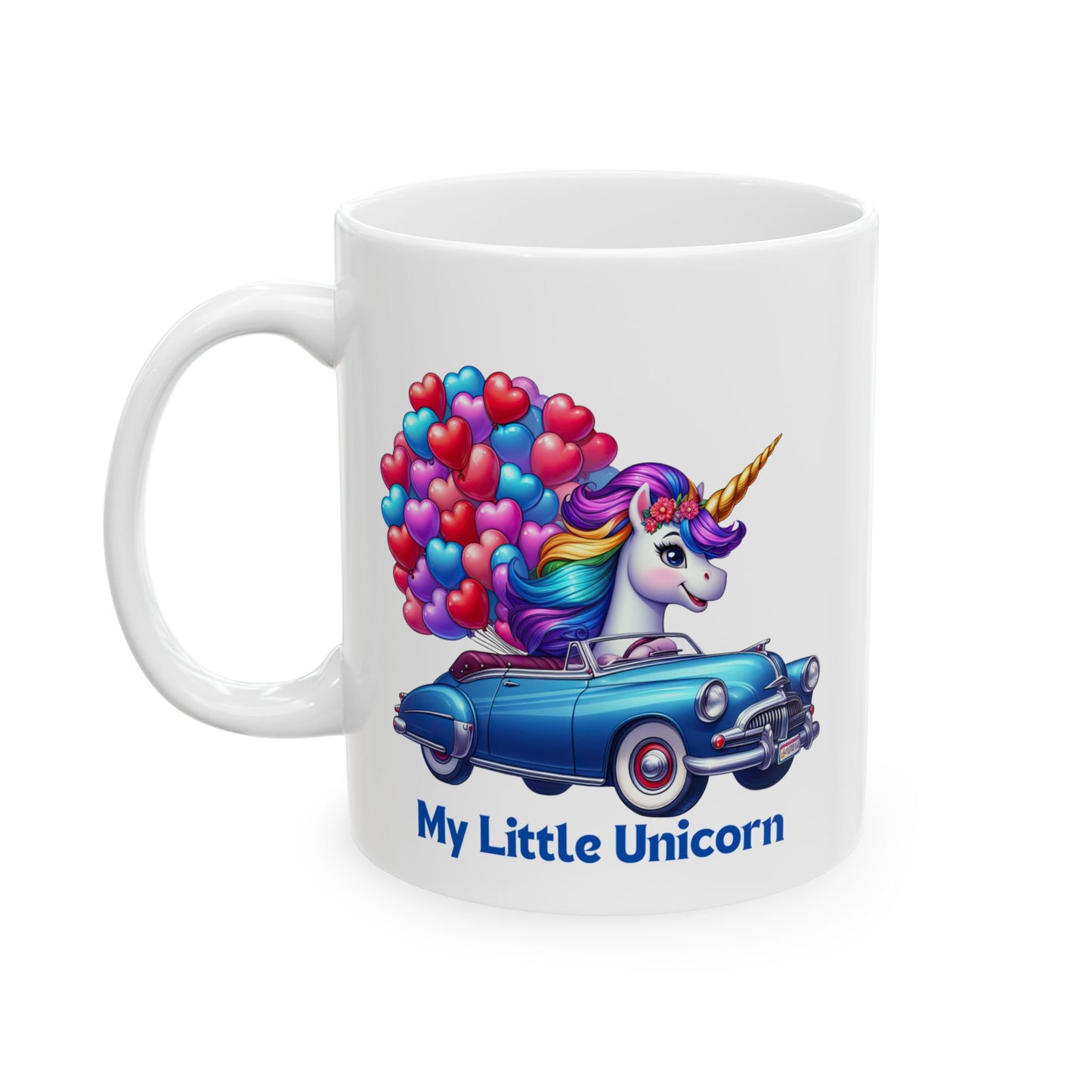 My Little Unicorn Blue Car Mug 11-15 Ounces White